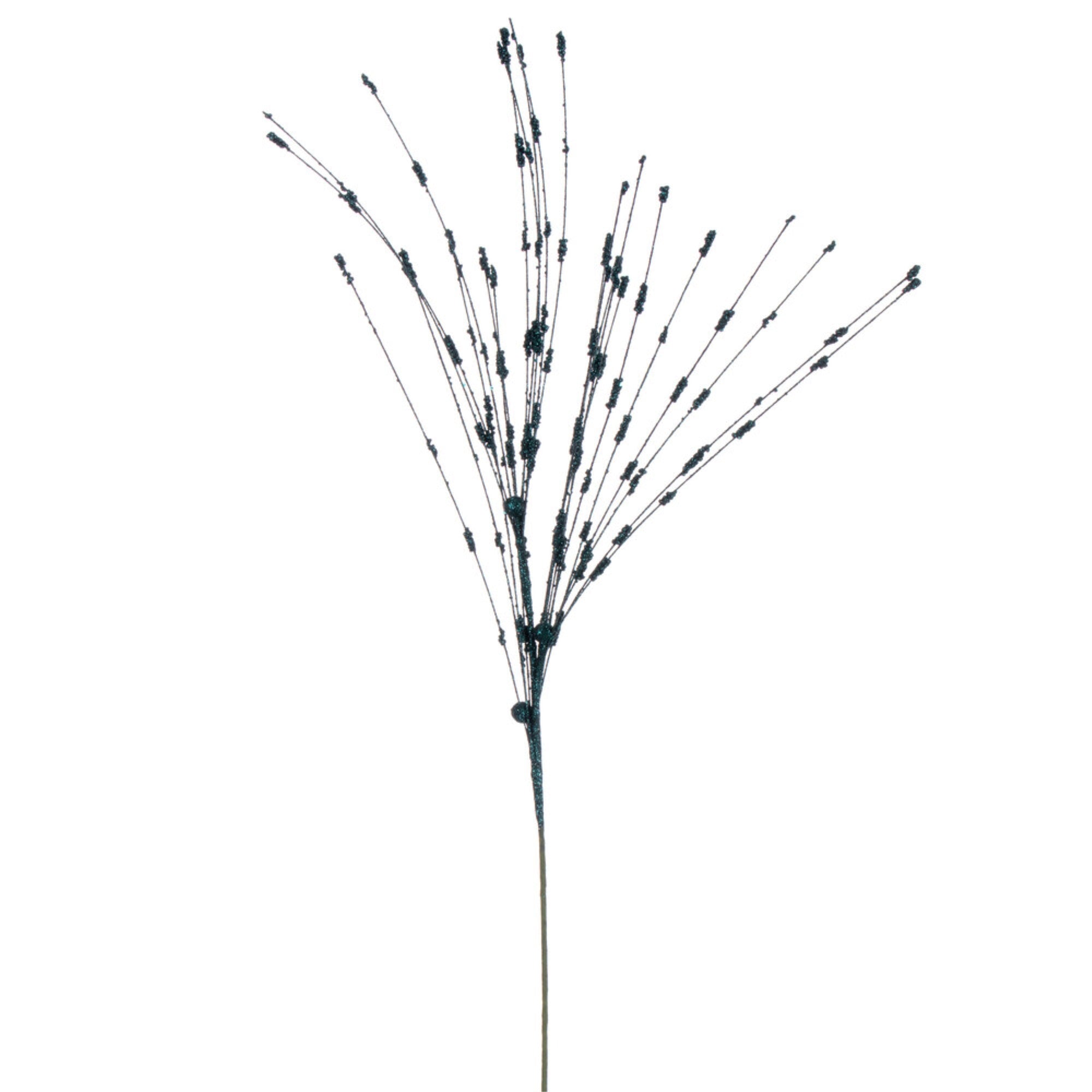 Vickerman 36” Sea Blue Berry Glitter Spray 6 per bag.