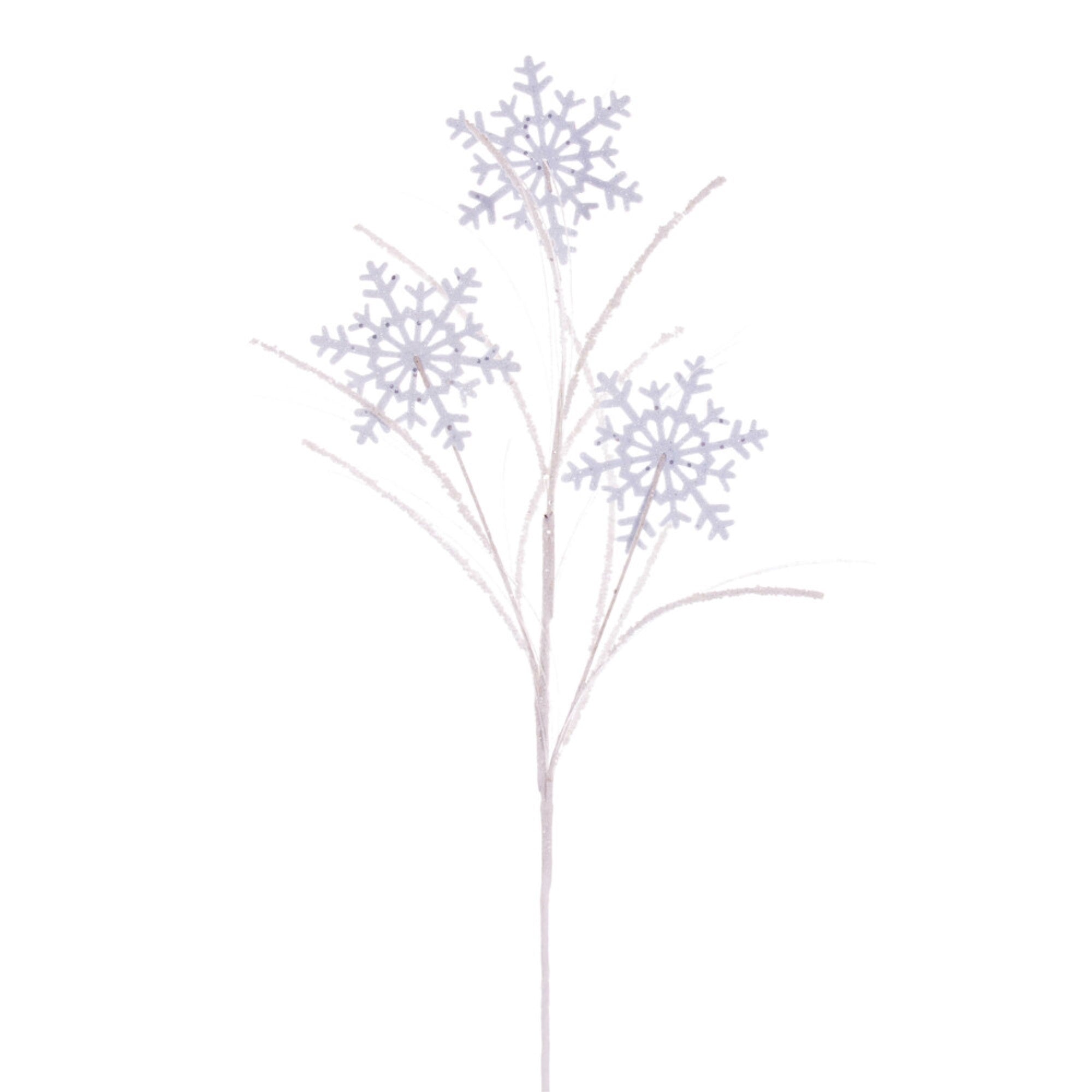 Vickerman 31” White Snowflake Glitter Spray 6 per bag.