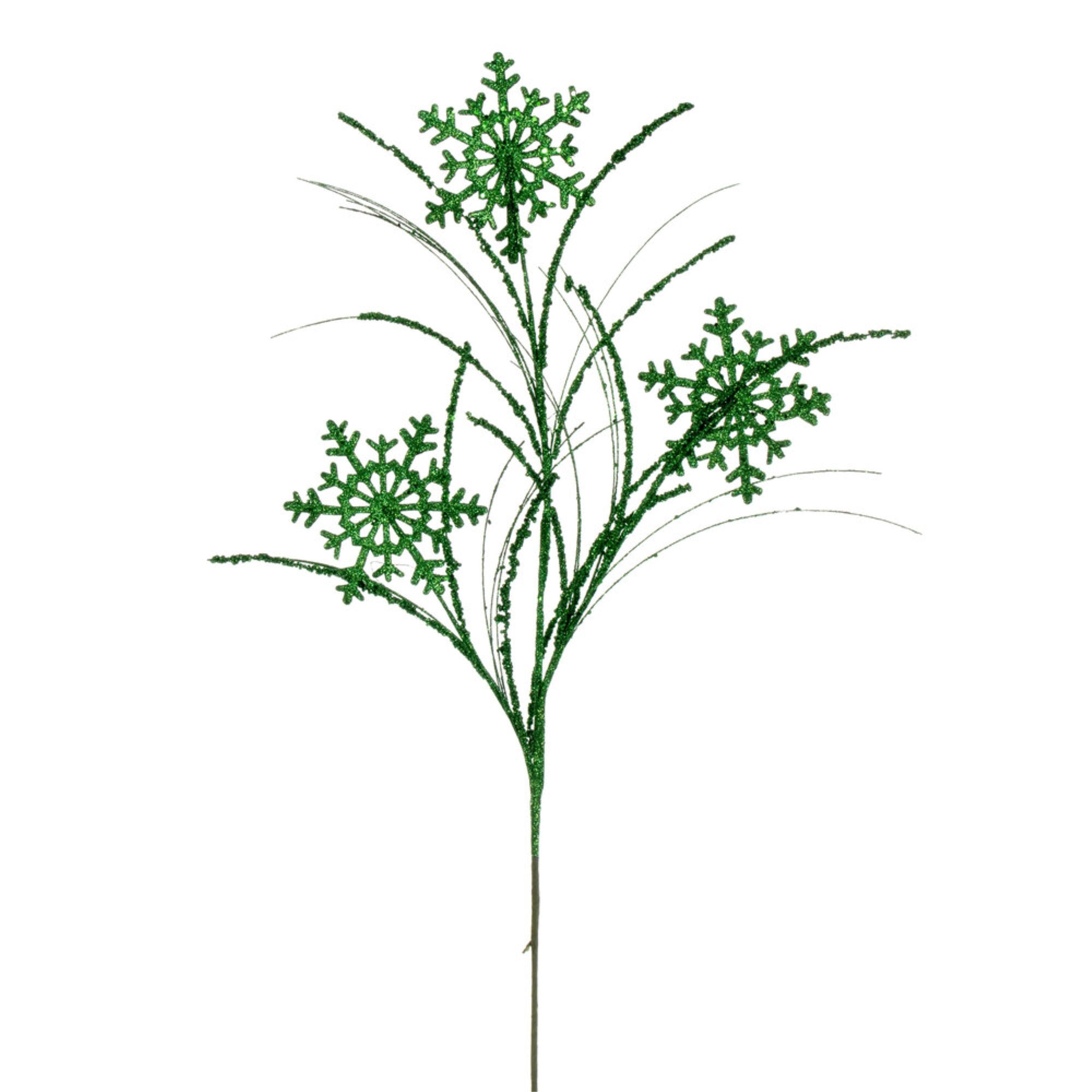 Vickerman 31” Juniper Snowflake Glitter Spray 6 per bag.