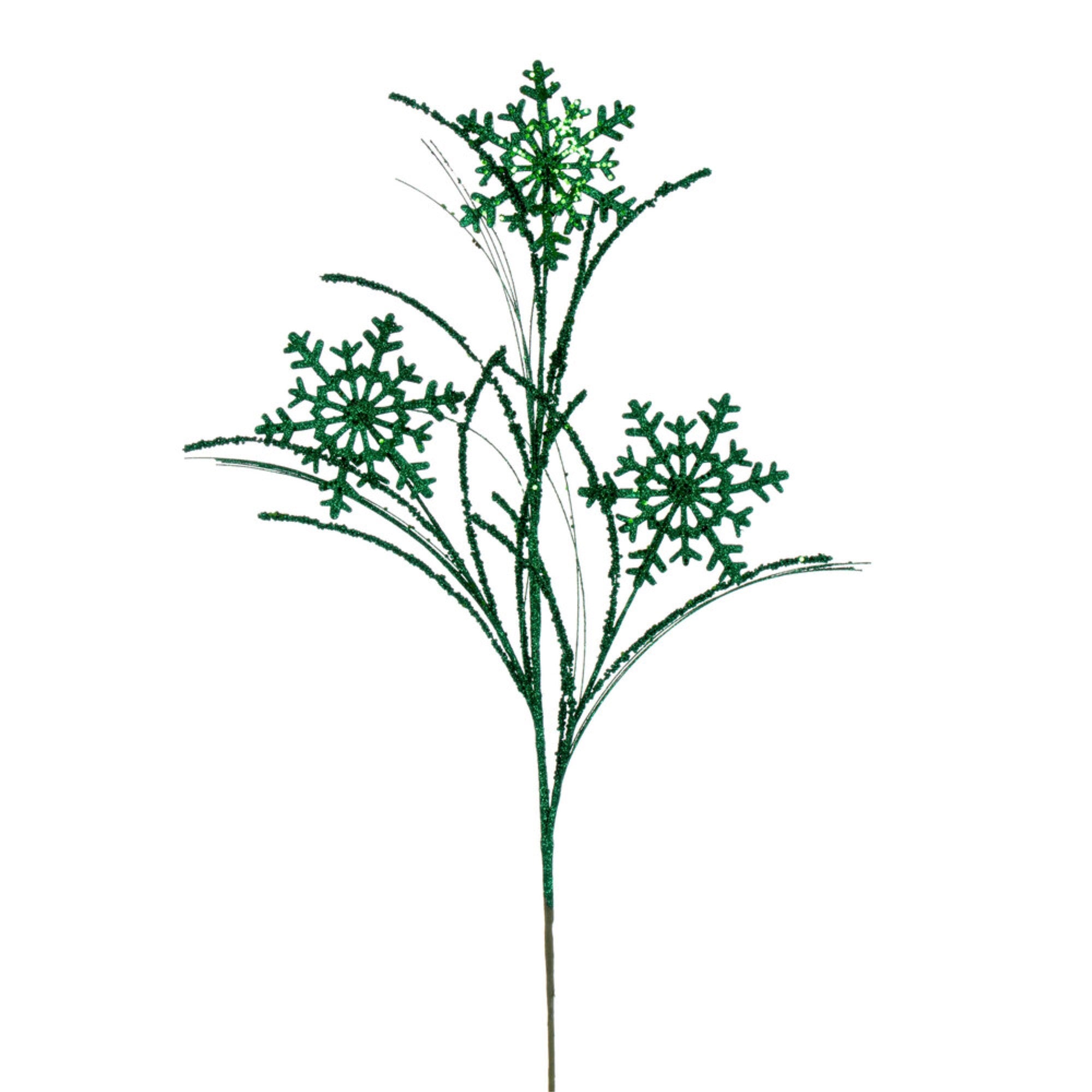 Vickerman 31” Seafoam Snowflake Glitter Spray 6 per bag.