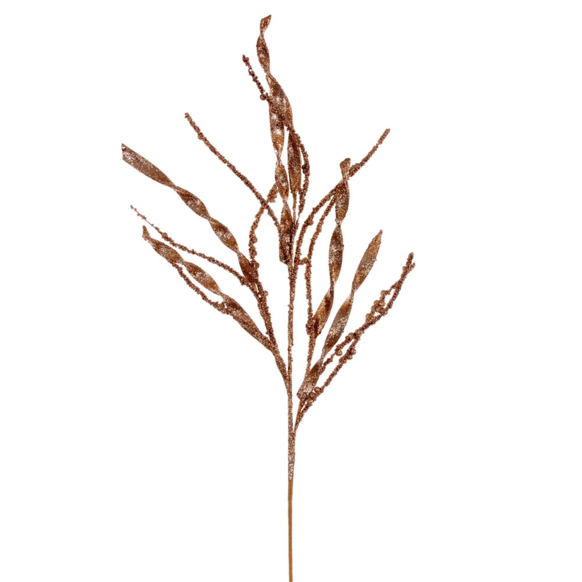 Vickerman 34” Rose Gold Wavy and Spiral Glitter Spray 6 per bag.