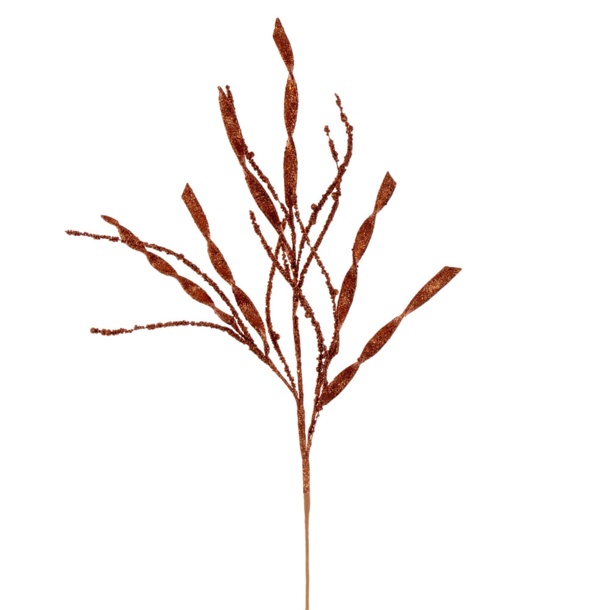Vickerman 34” Copper Wavy and Spiral Glitter Spray 6 per bag.