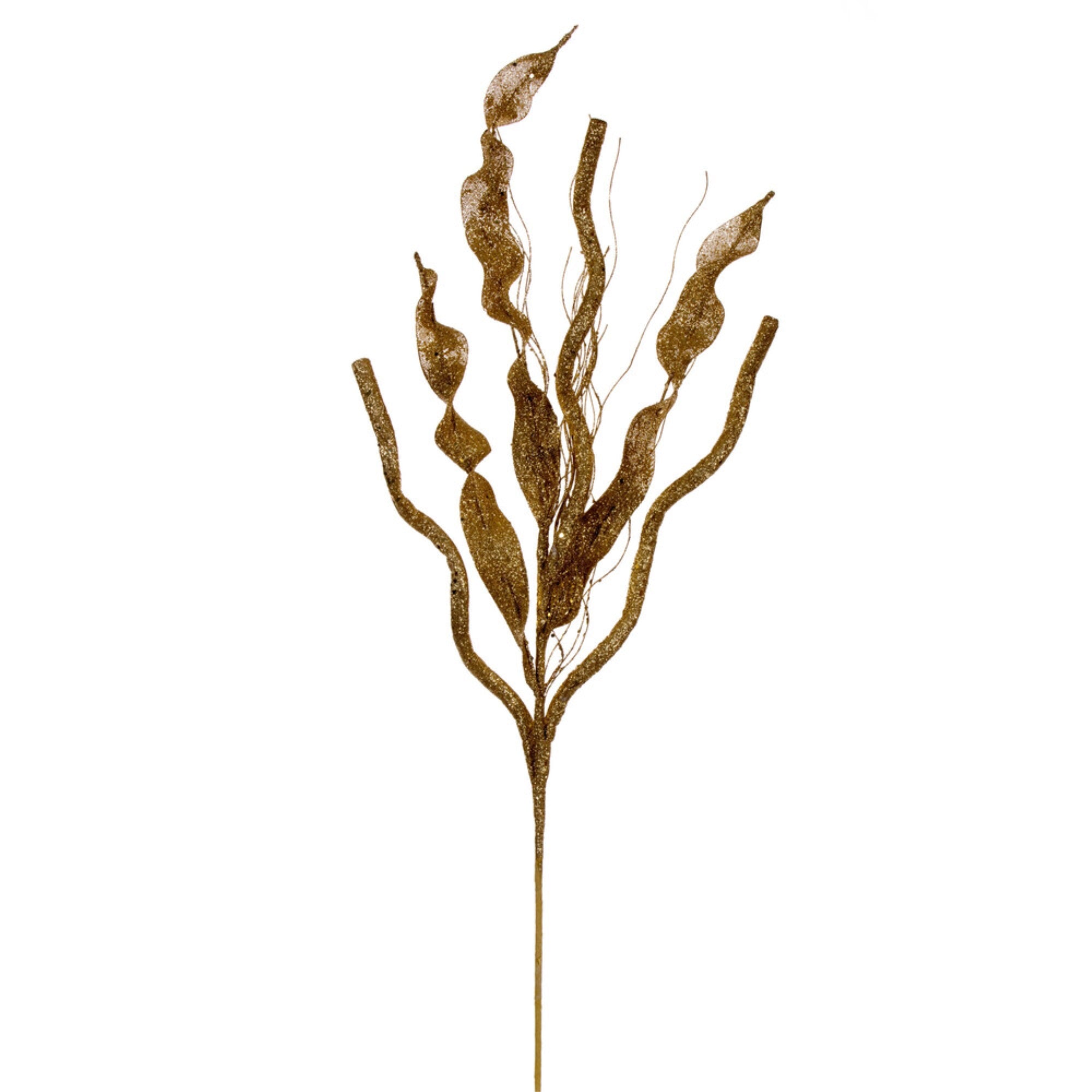 Vickerman 34” Gold Multi Spiral Glitter Spray 4 per bag.