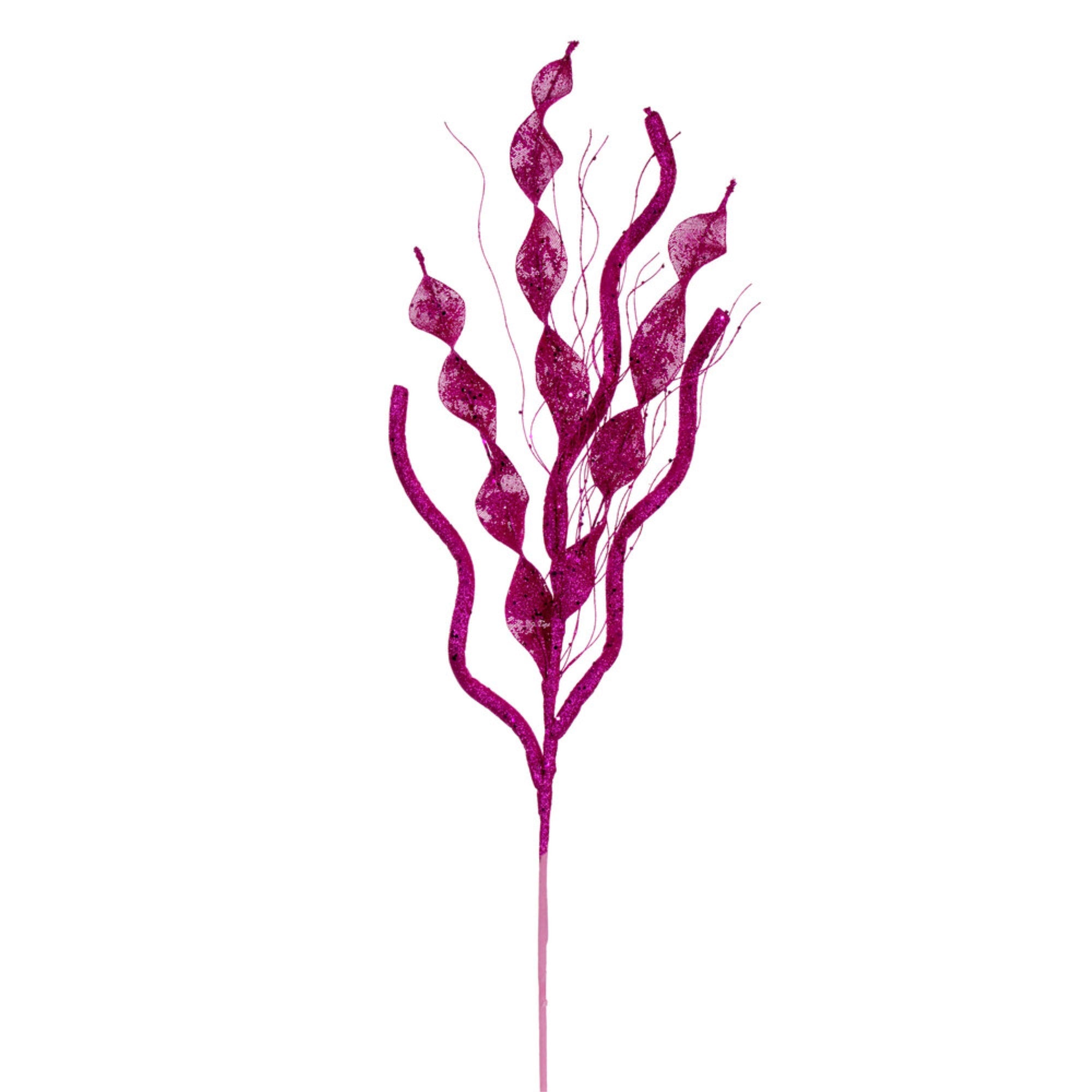 Vickerman 34” Hot Pink Multi Spiral Glitter Spray 4 per bag.