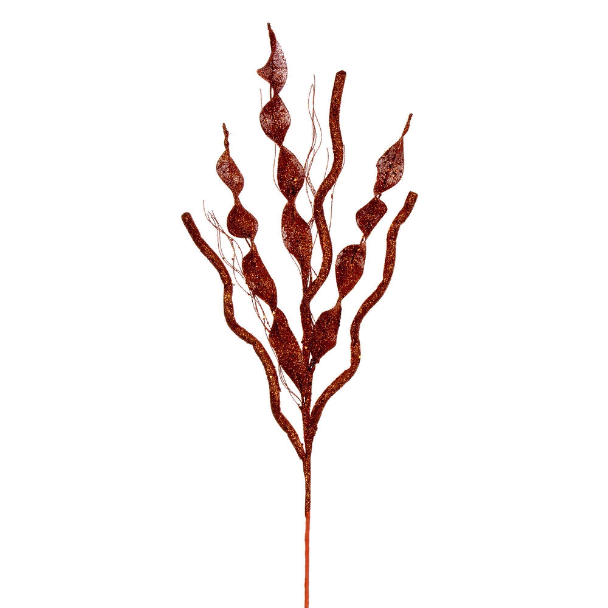 Vickerman 34” Burnished Orange Multi Spiral Glitter Spray 4 per bag.