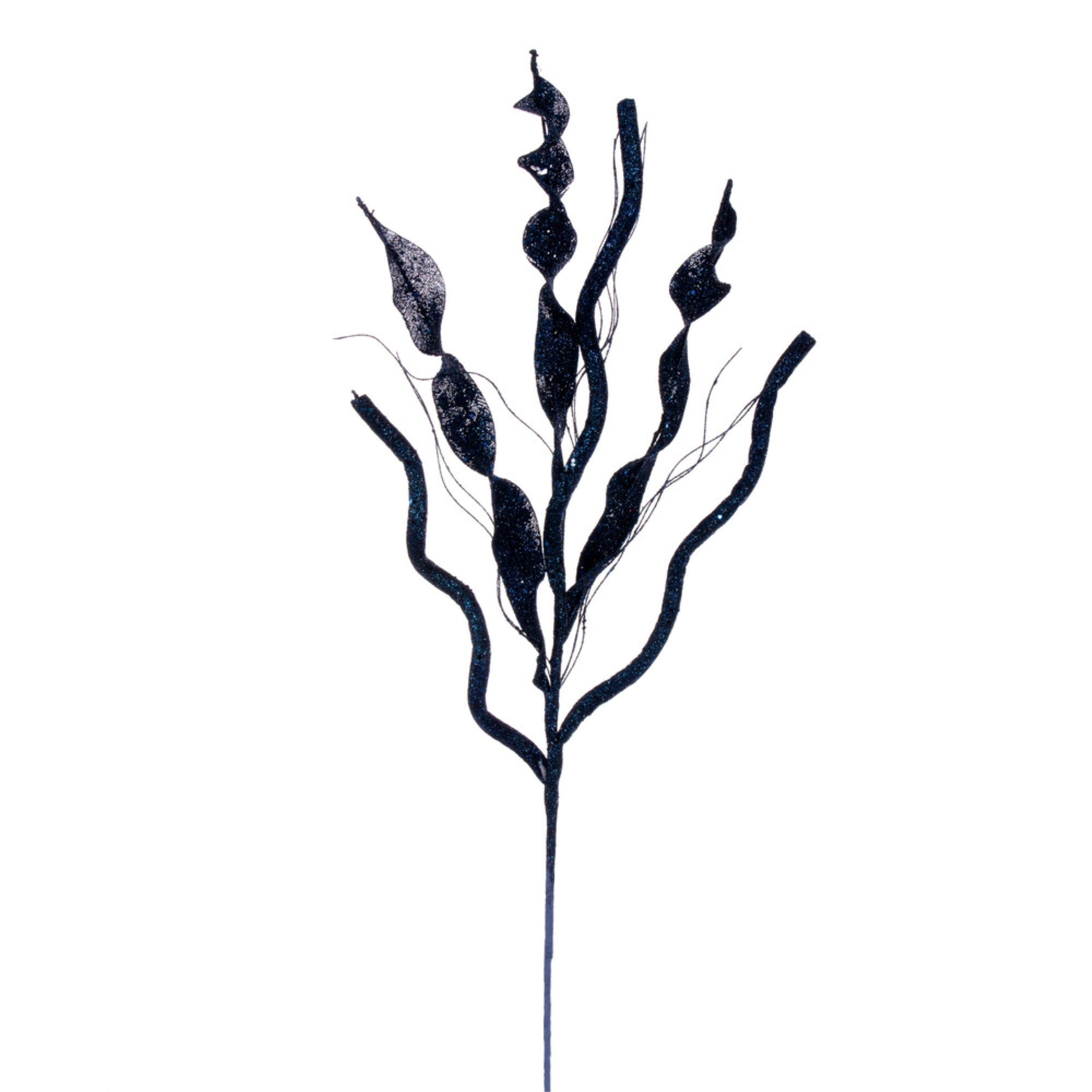 Vickerman 34” Midnight Blue Multi Spiral Glitter Spray 4 per bag.