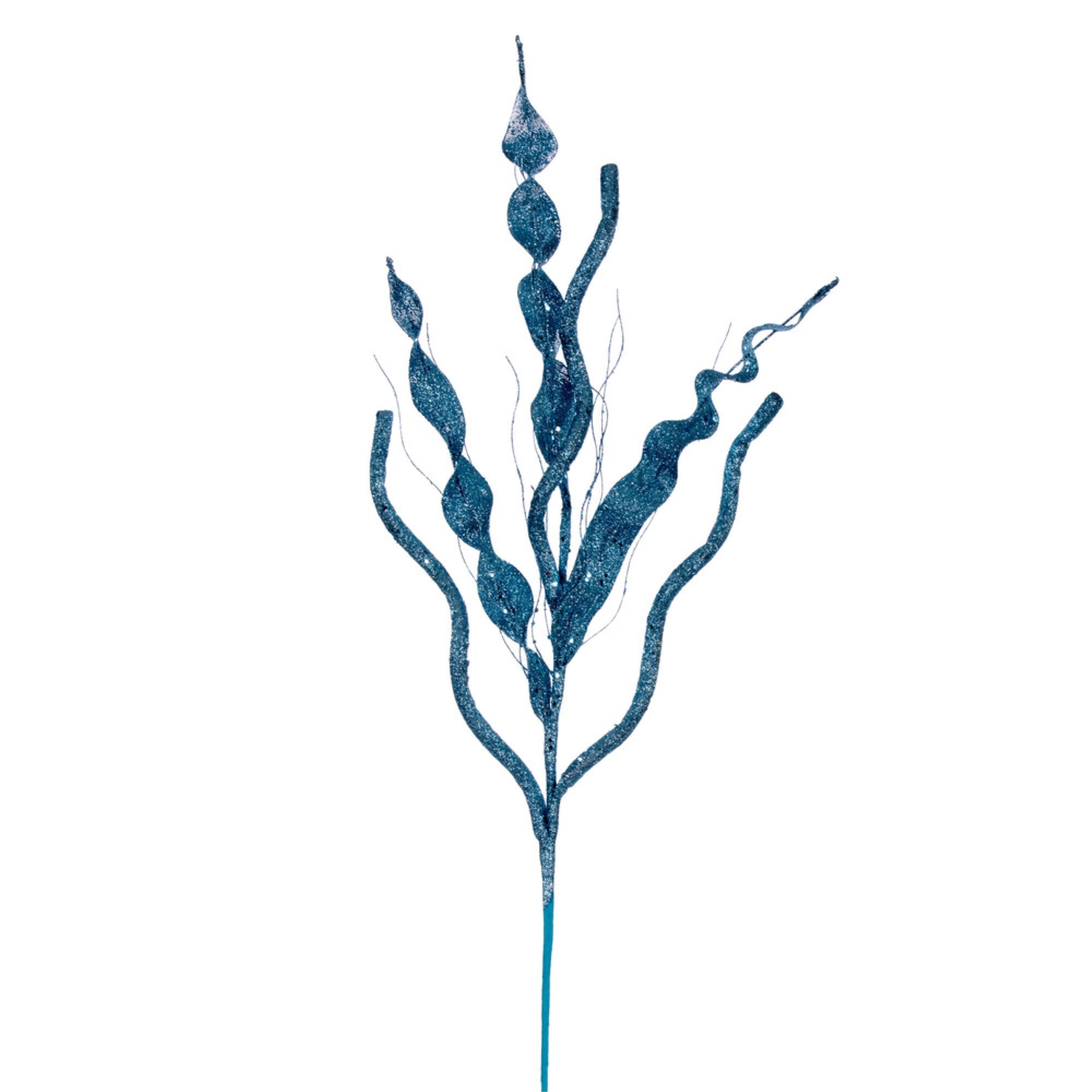 Vickerman 34” Baby Blue Multi Spiral Glitter Spray 4 per bag.