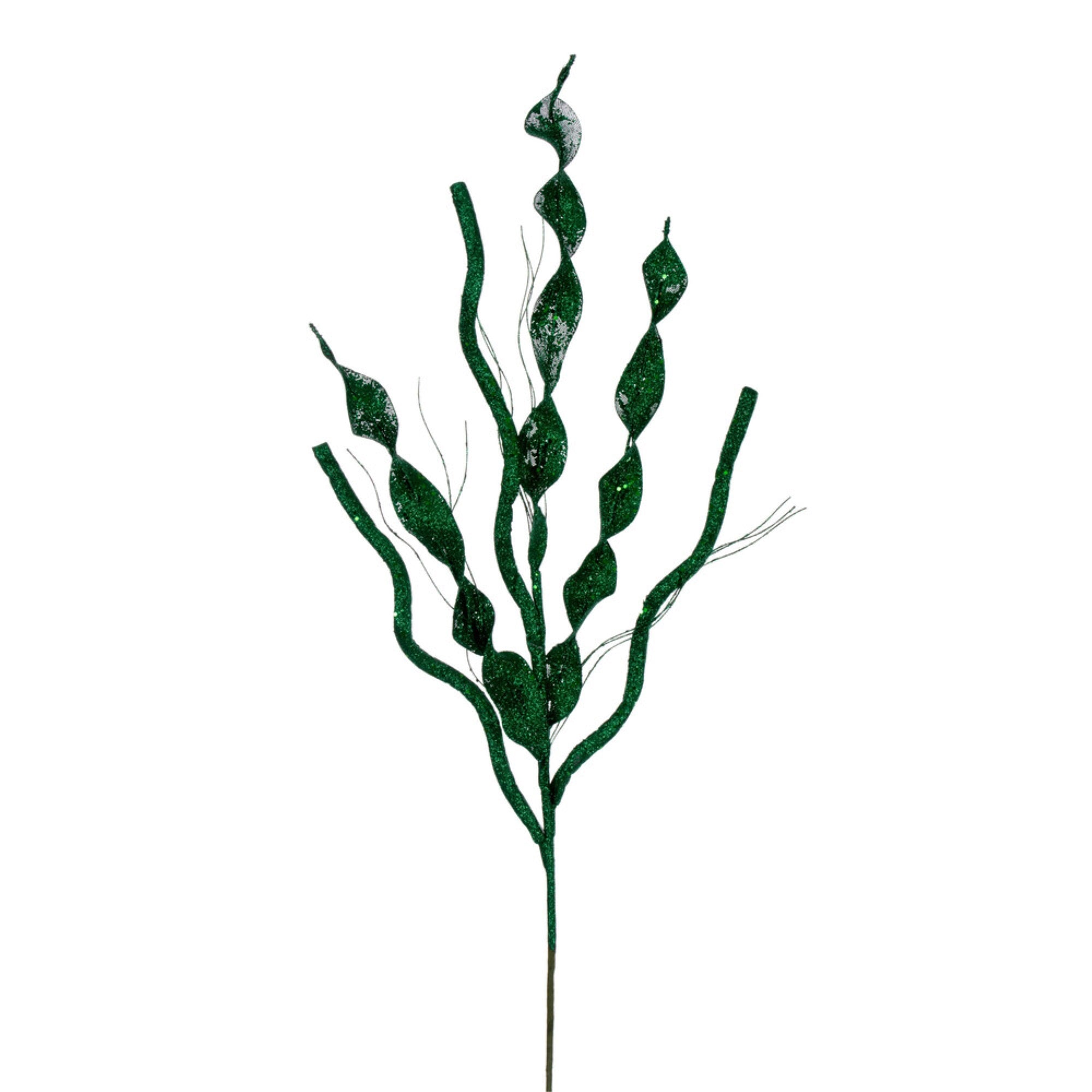 Vickerman 34” Seafoam Multi Spiral Glitter Spray 4 per bag.