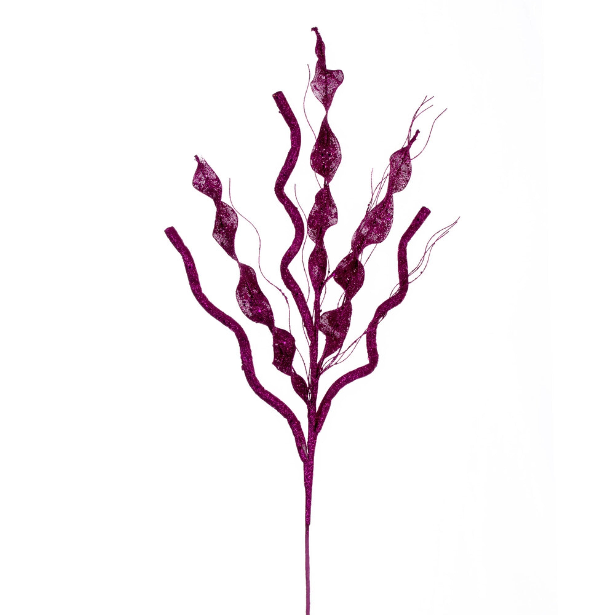 Vickerman 34” Fuchsia Multi Spiral Glitter Spray 4 per bag.