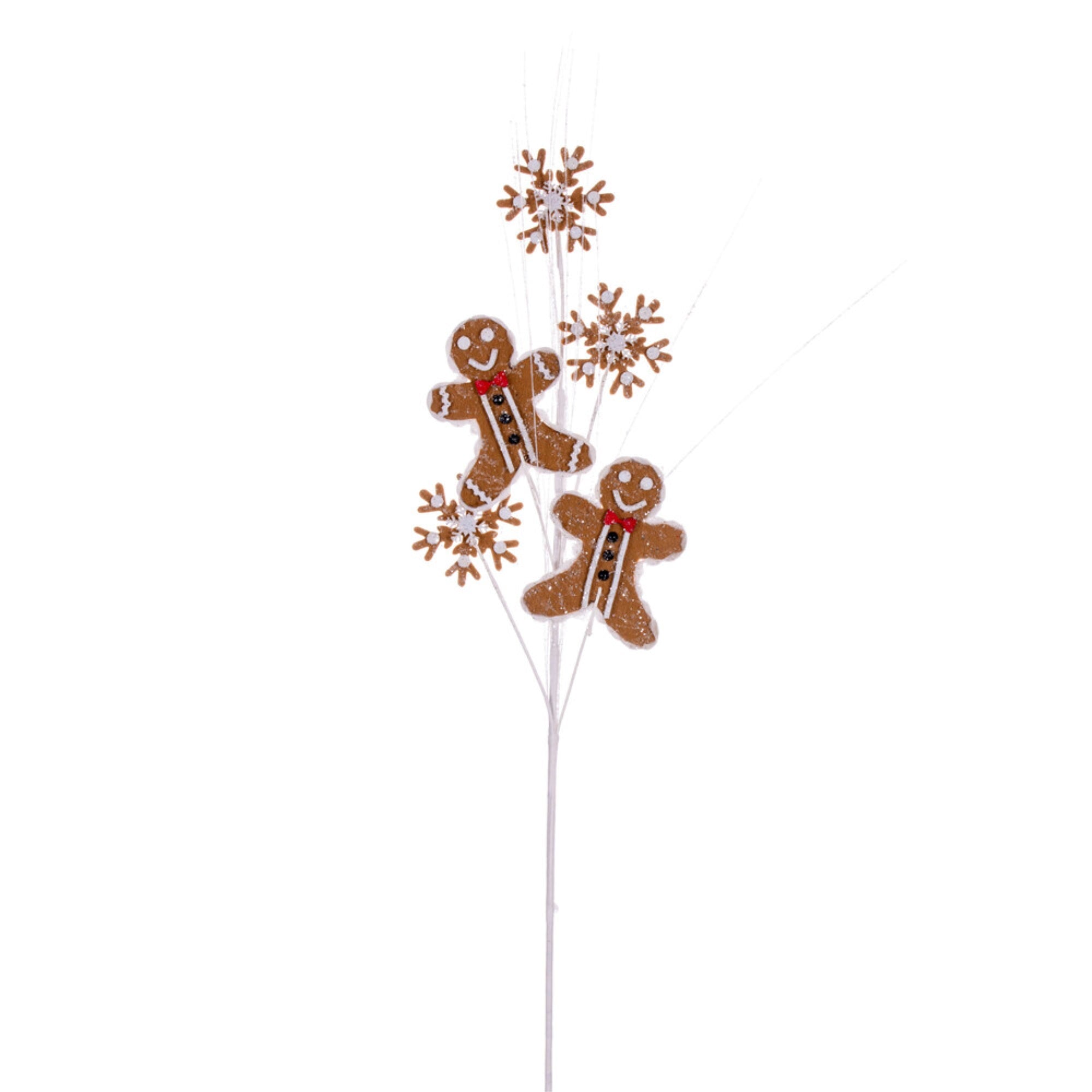 Vickerman 29” Gingerbread Man and Snowflake Spray 6 per bag.