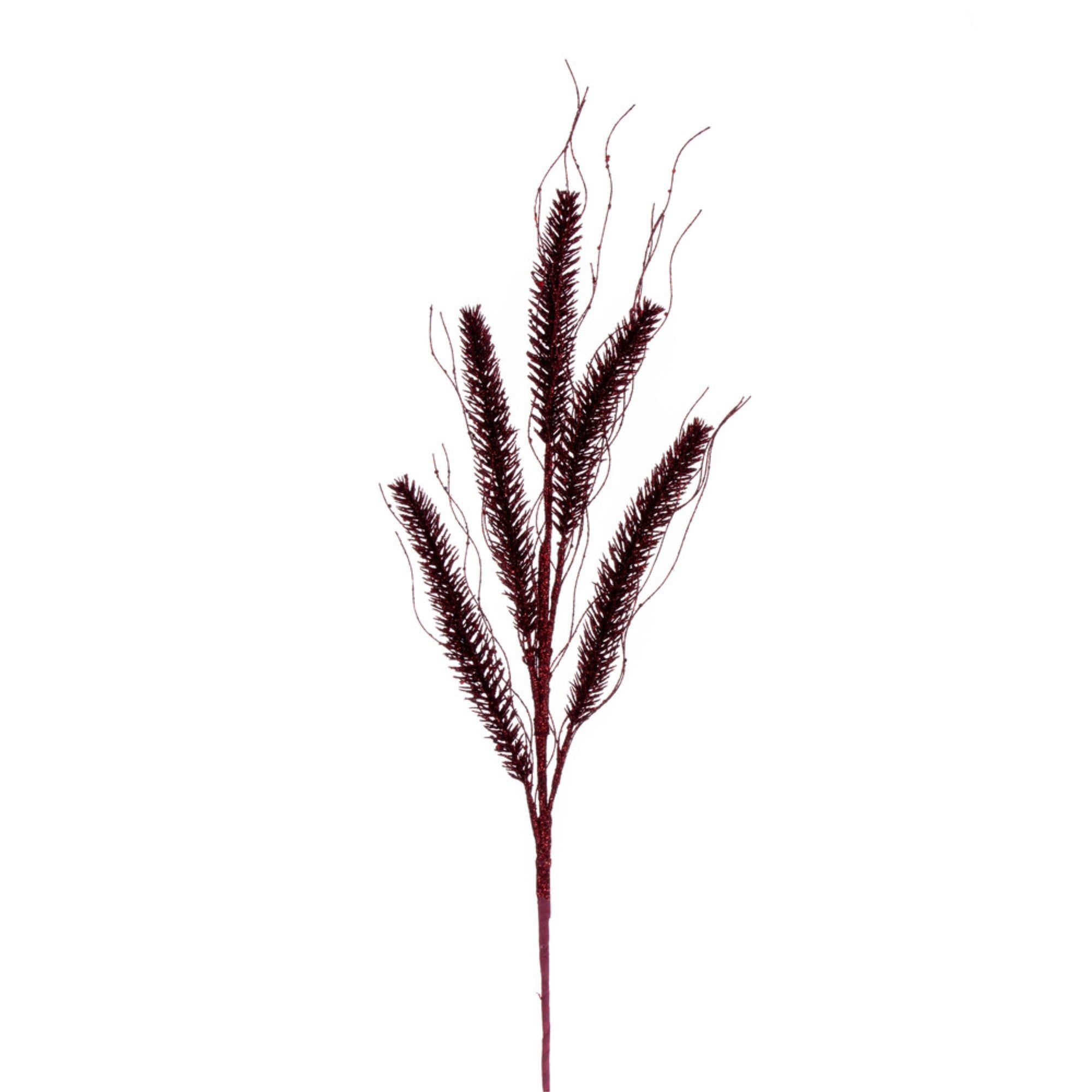 Vickerman 30” Burgundy Wheat Glitter Spray 6 per bag.