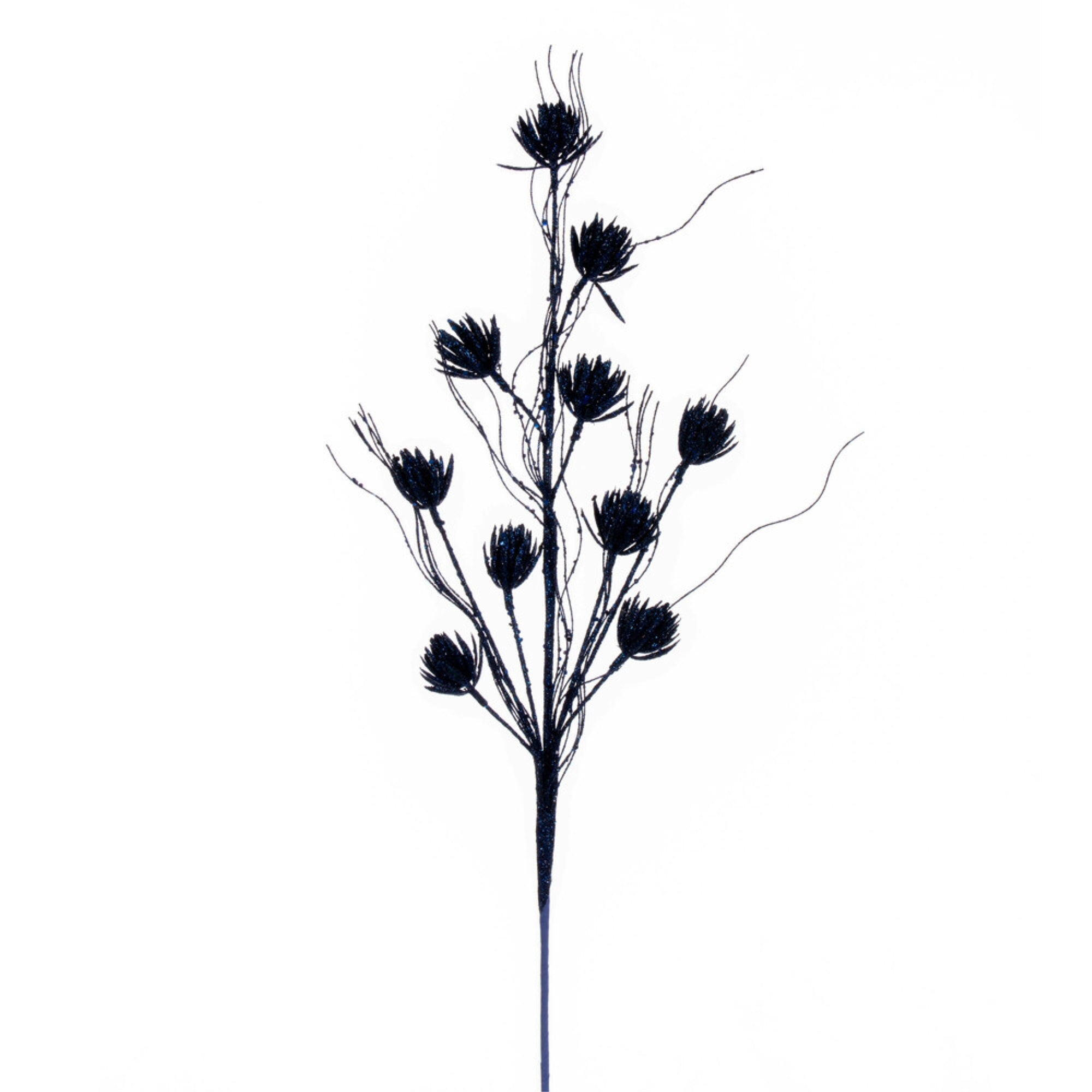 Vickerman 30” Midnight Blue Mini Flower Glitter Spray 6 per bag.