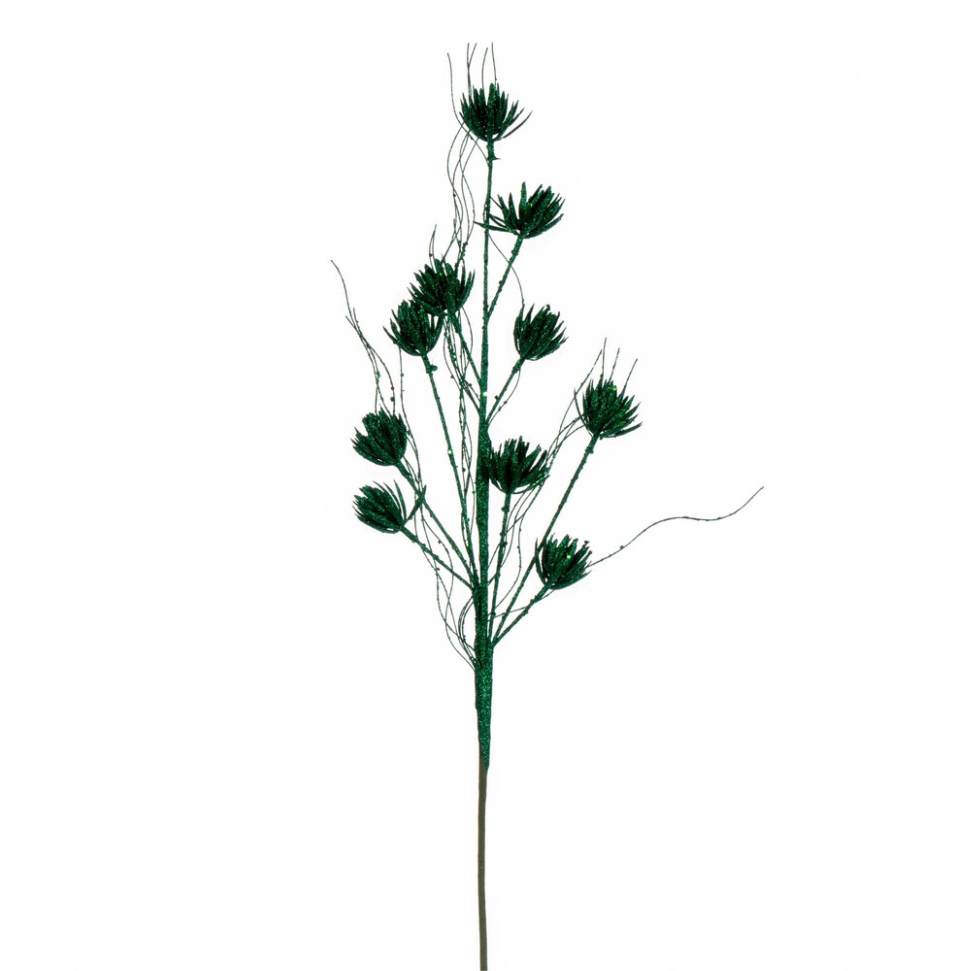 Vickerman 30” Seafoam Mini Flower Glitter Spray 6 per bag.