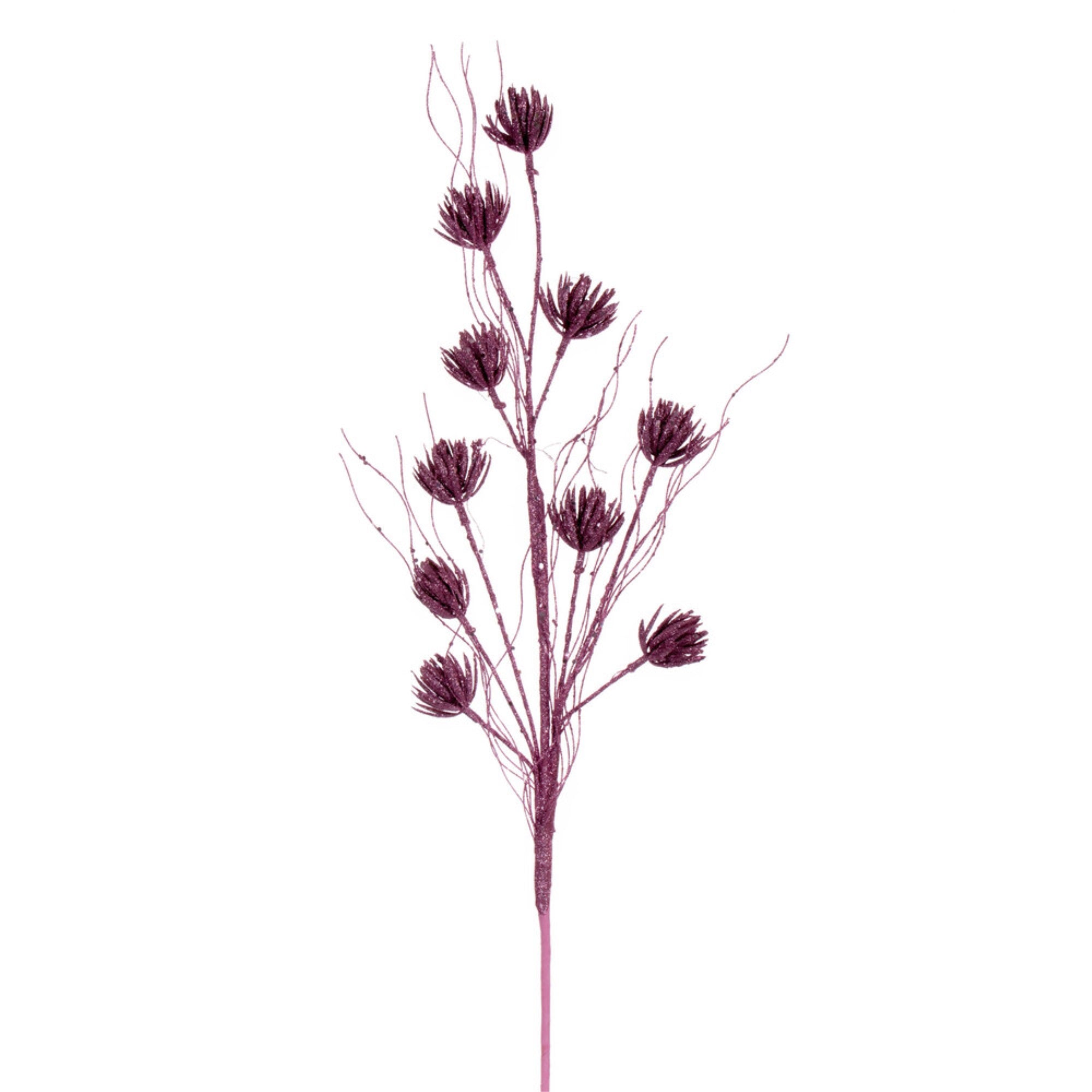Vickerman 30” Pink Mini Flower Glitter Spray 6 per bag.