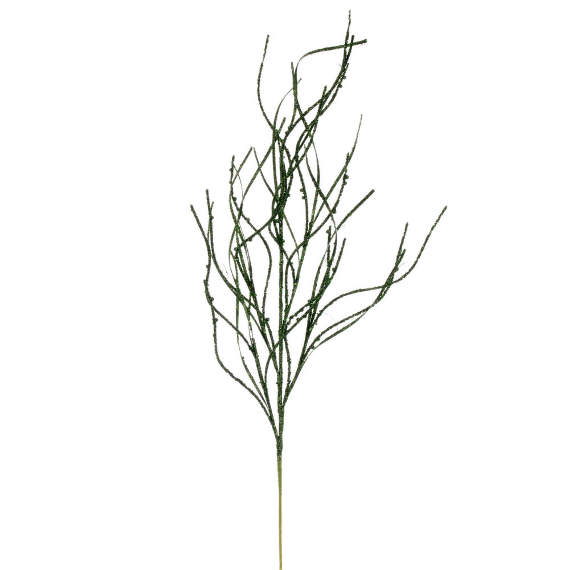 Vickerman 40” Juniper Berry Cluster and Wavy Glitter Ball Spray 4 per bag.