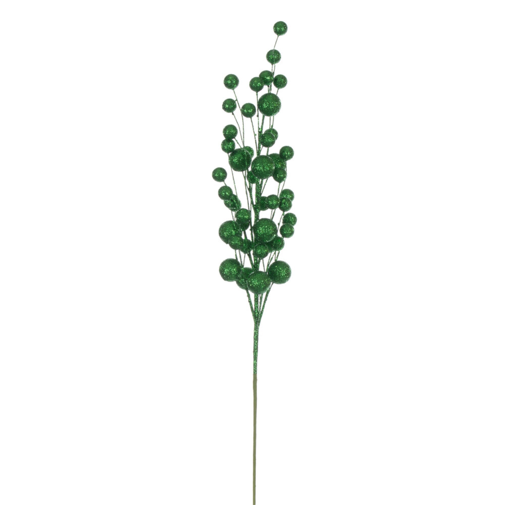 Vickerman 27” Green Multi Ball Glitter Spray 4 per bag.