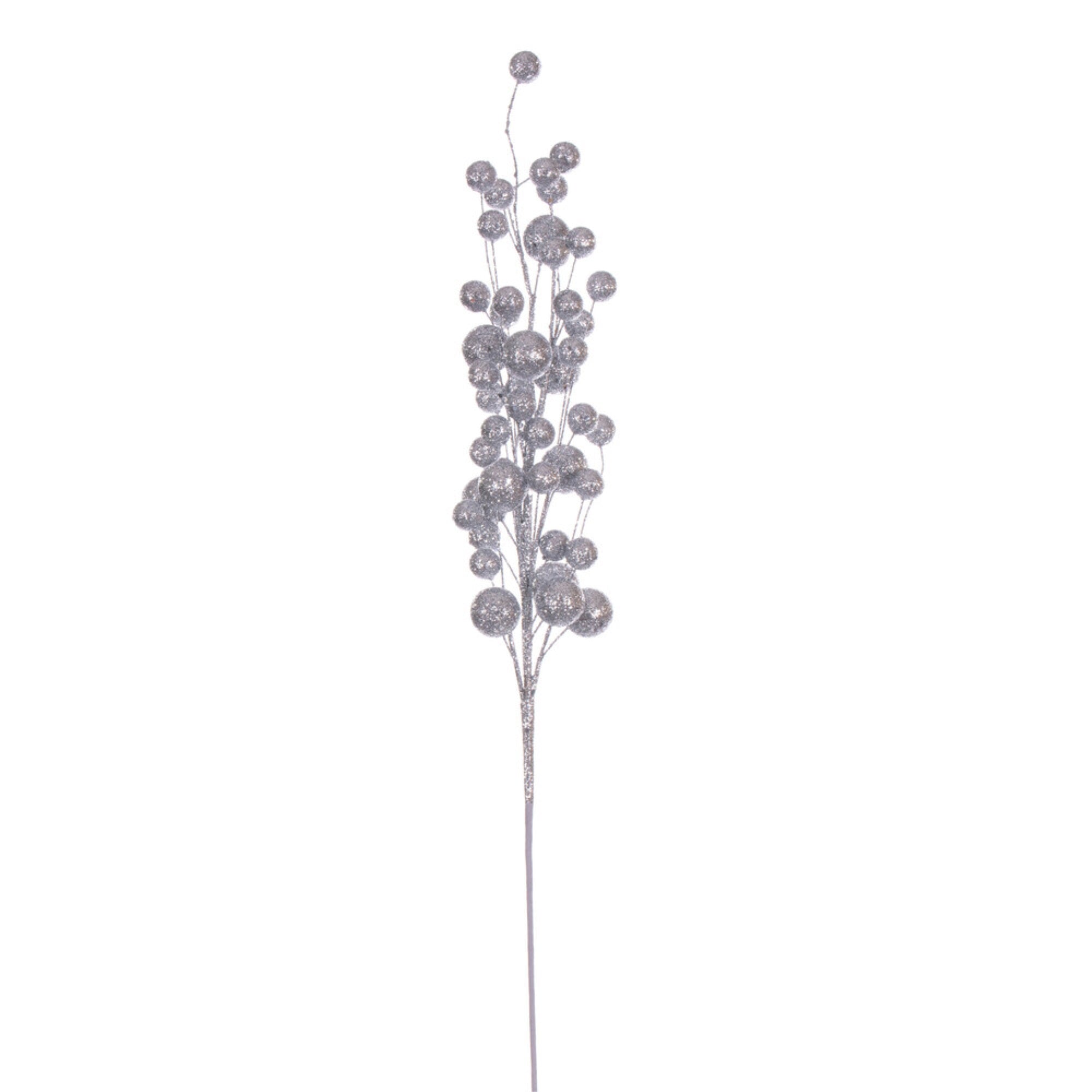 Vickerman 27” Silver Multi Ball Glitter Spray 4 per bag.