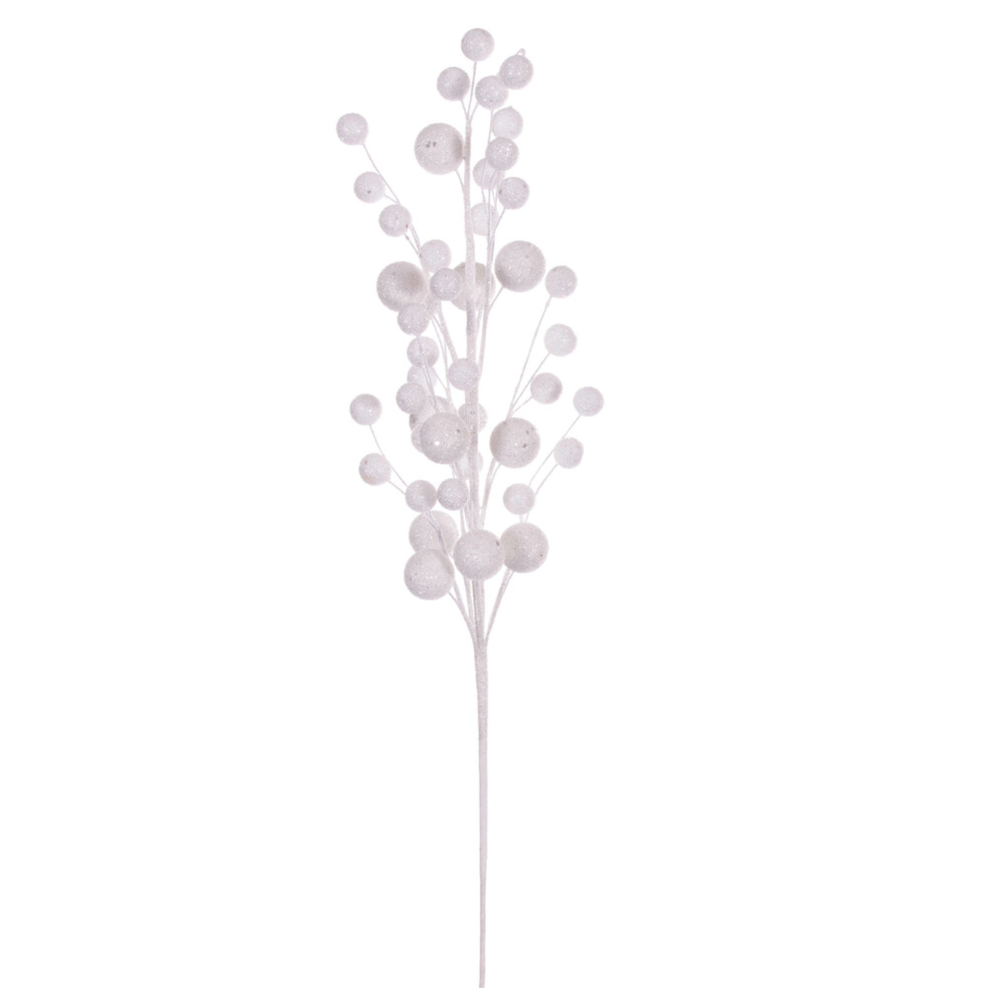 Vickerman 27” White Multi Ball Glitter Spray 4 per bag.