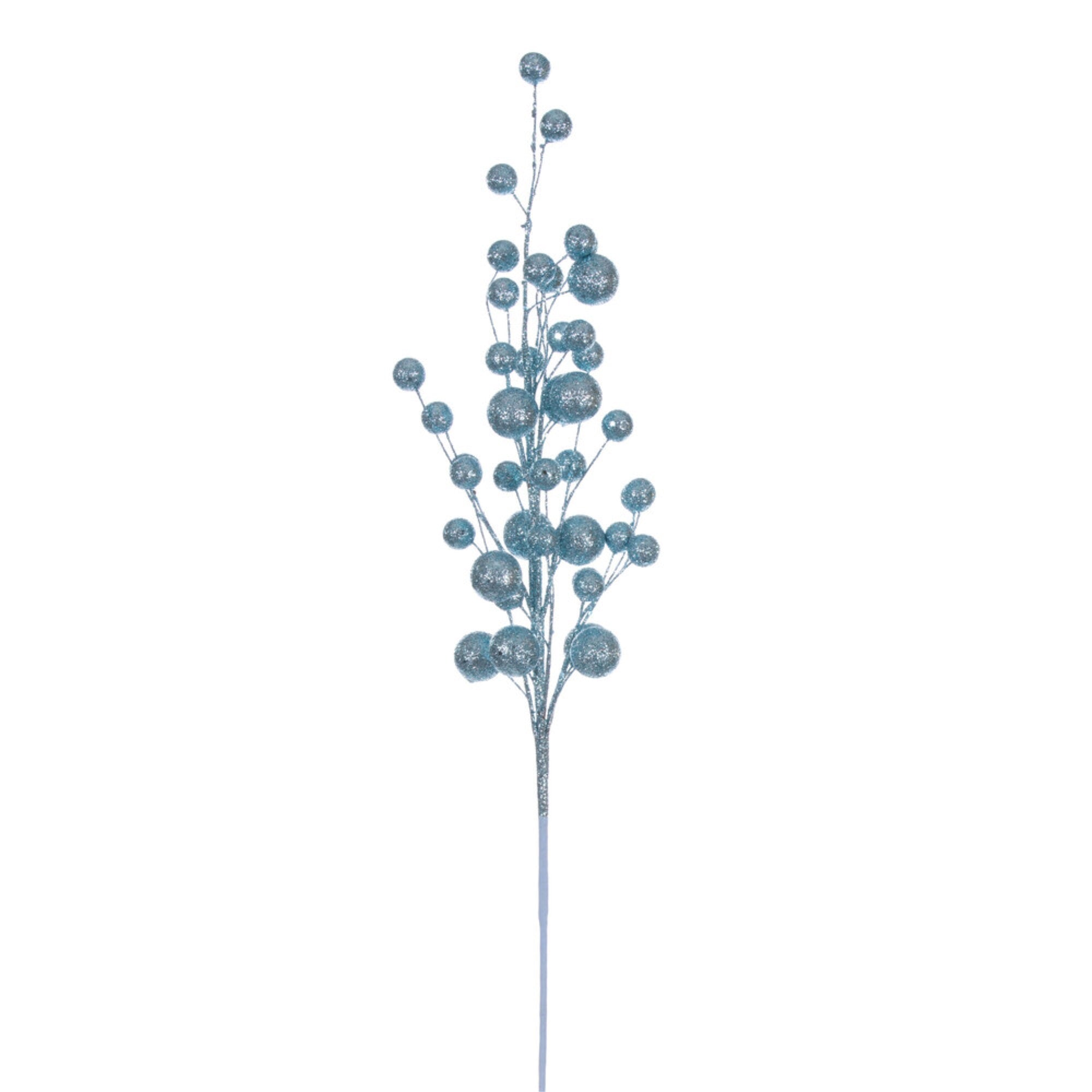 Vickerman 27” Baby Blue Multi Ball Glitter Spray 4 per bag.