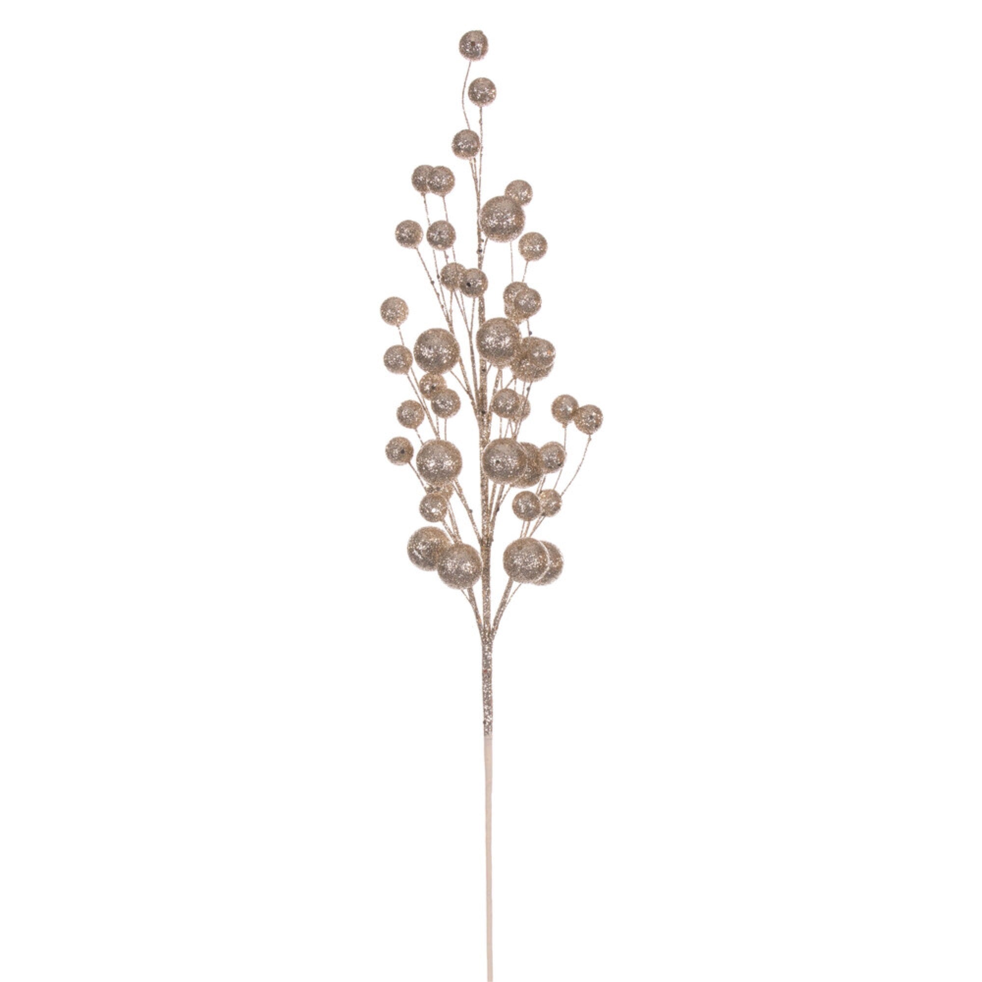 Vickerman 27” Champagne Multi Ball Glitter Spray 4 per bag.