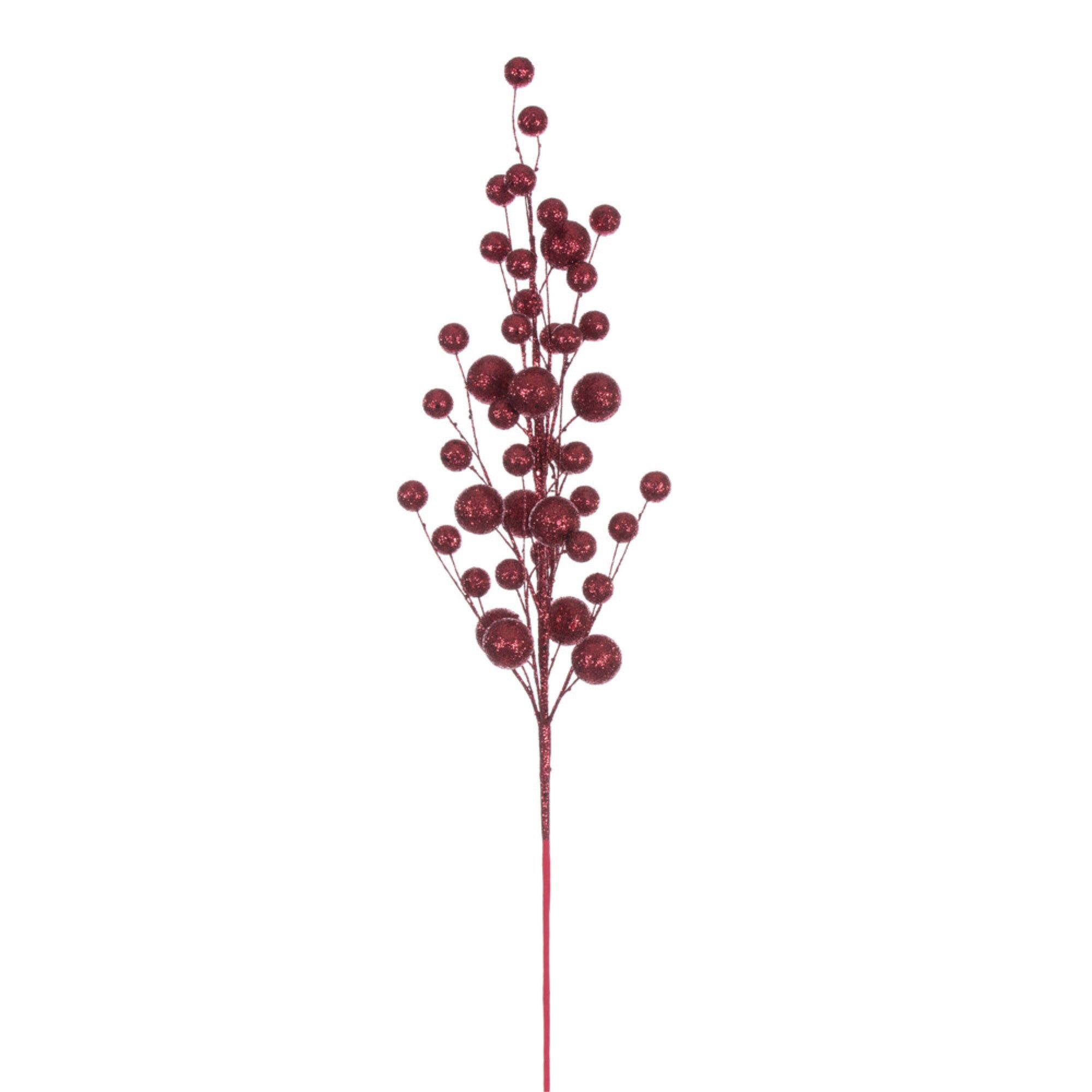 Vickerman 27” Burgundy Multi Ball Glitter Spray 4 per bag.