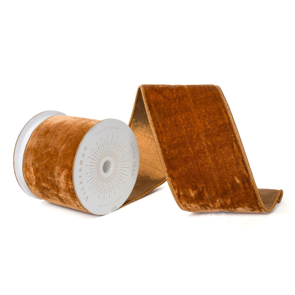 4”x10yd Mocha Velvet Mocha Trim/Backing