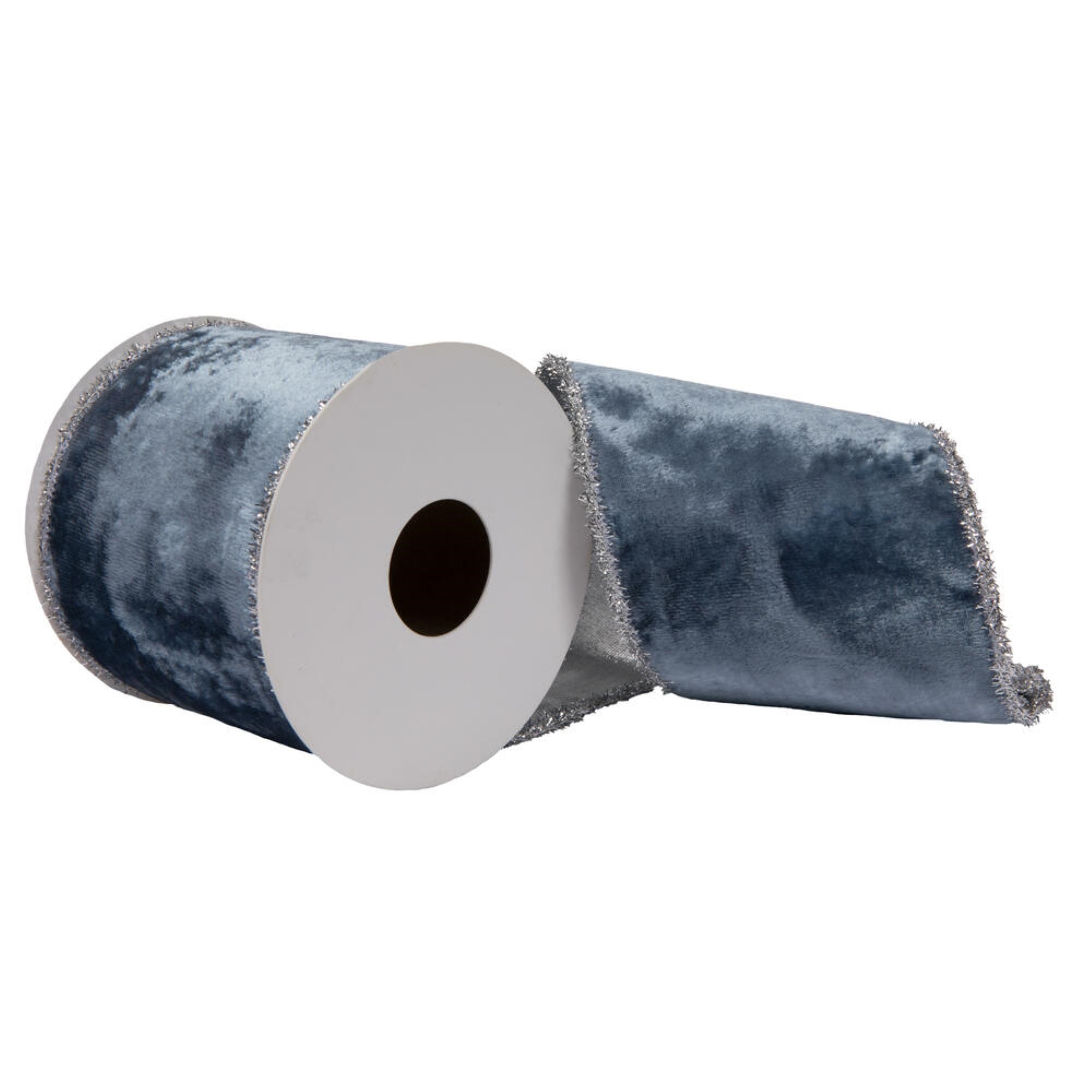 Vickerman 4” x 5 Yards Turquoise Viscose Velvet Double Fused Ribbon.