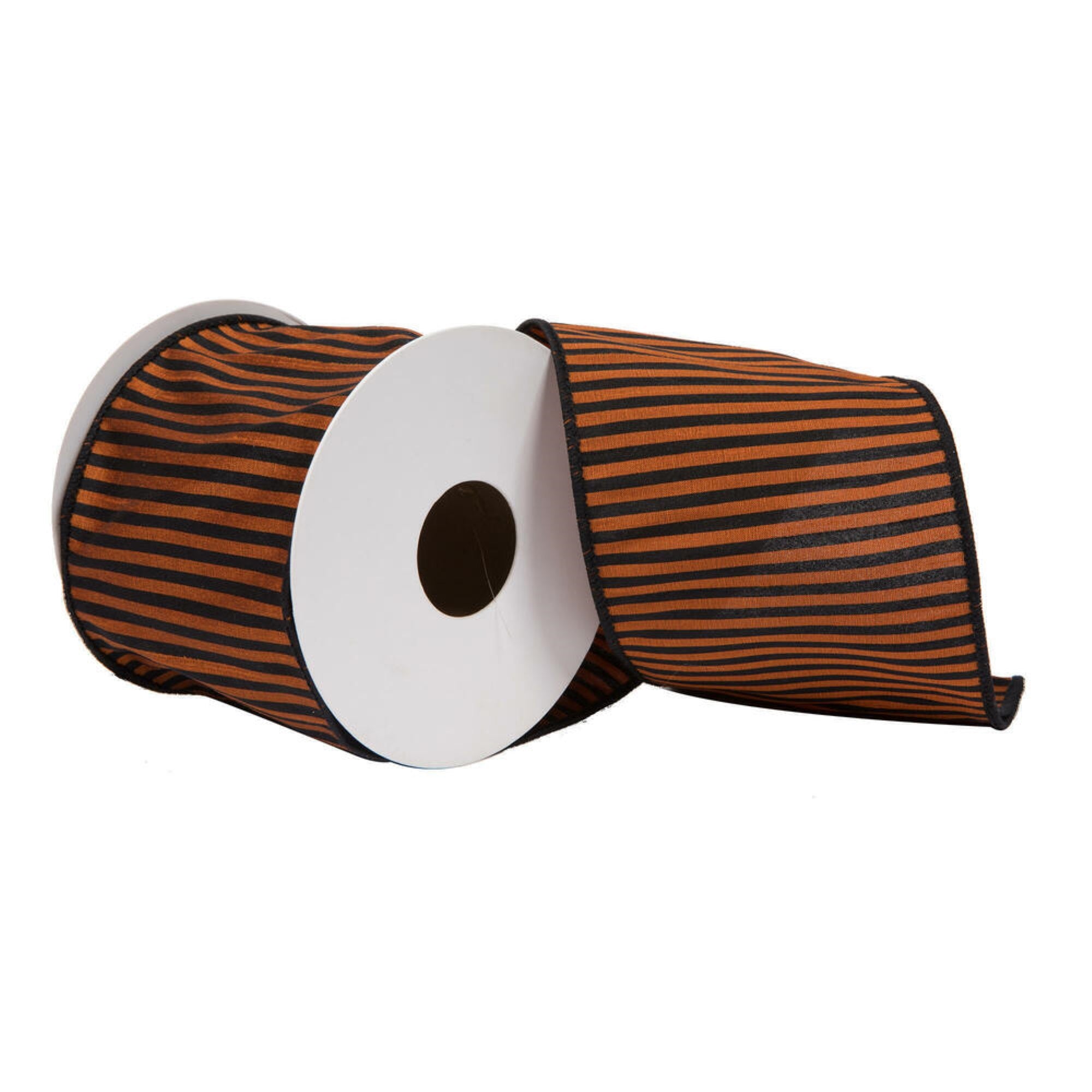 Vickerman 4” x 10 Yards Orange Halloween Strip Ribbon
