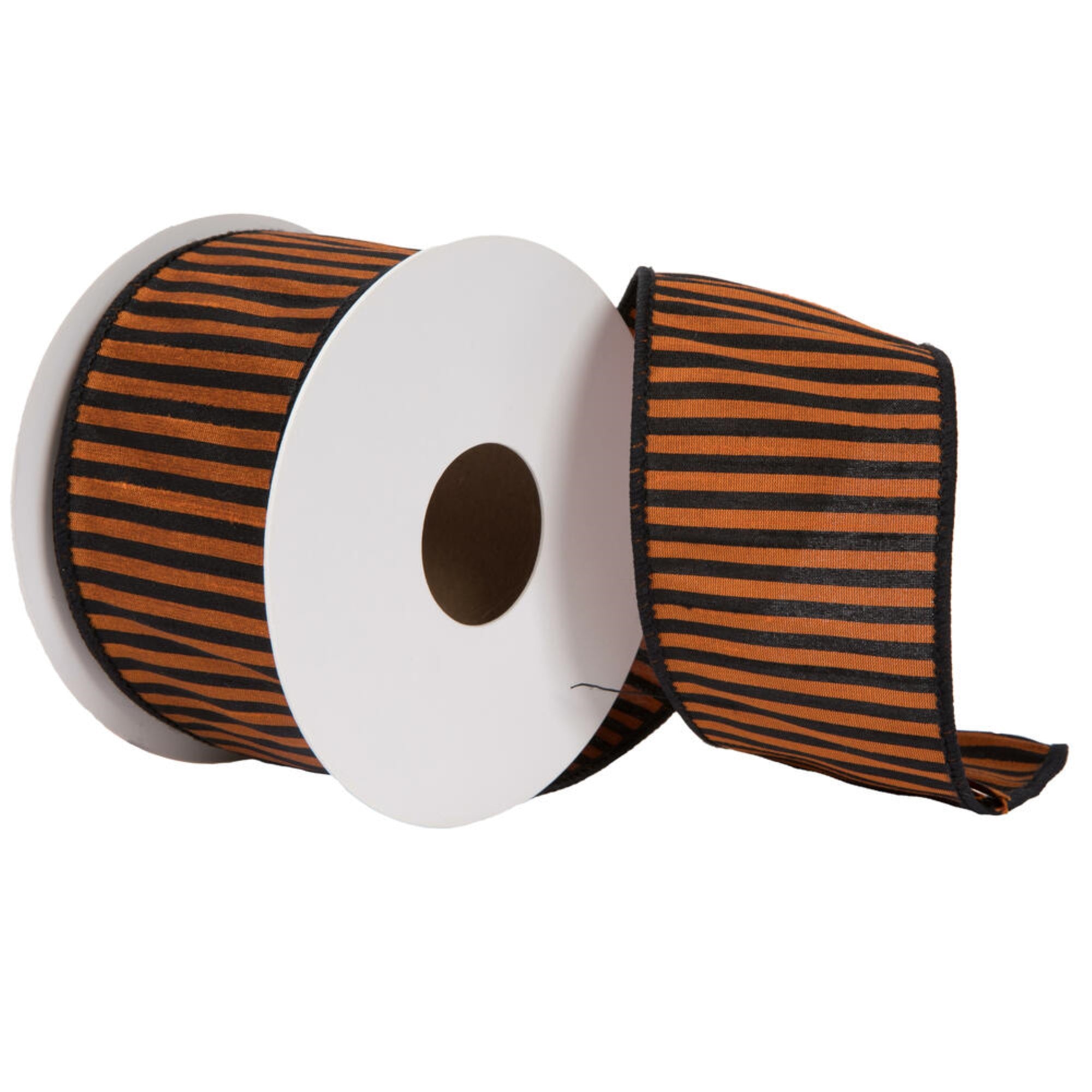 Vickerman 2.5” x 10 Yards Orange Halloween Stripe Ribbon