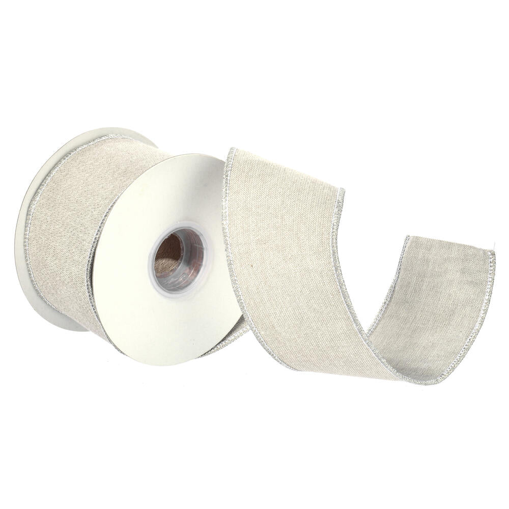 2.5”x5Y Silver Chambre/Metallic Ribbon
