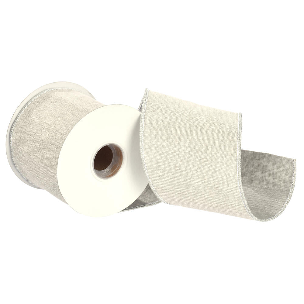 4”x5Y Silver Chambre/Metallic Ribbon