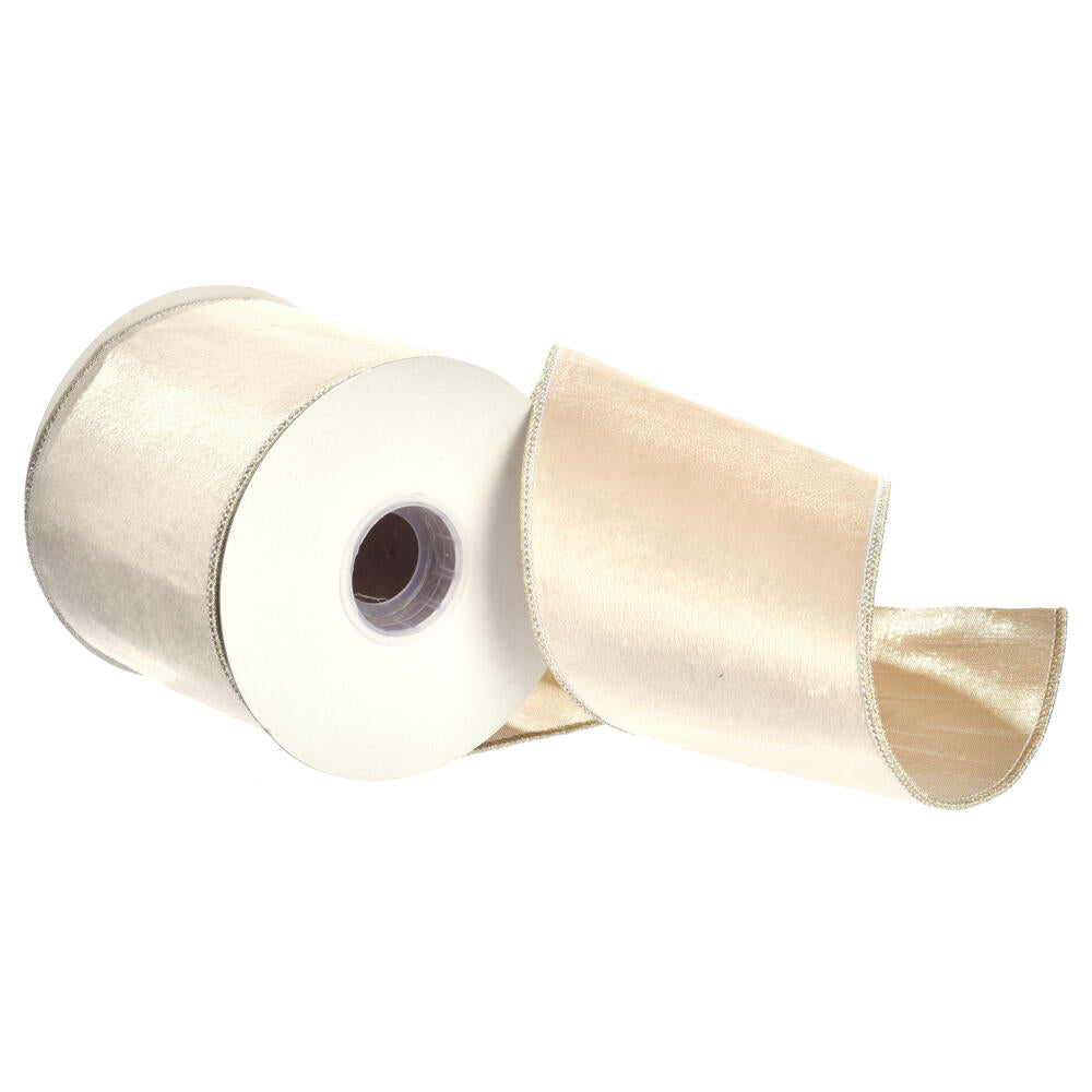 4”x5Y Platinum Velvet/Metallic Ribbn