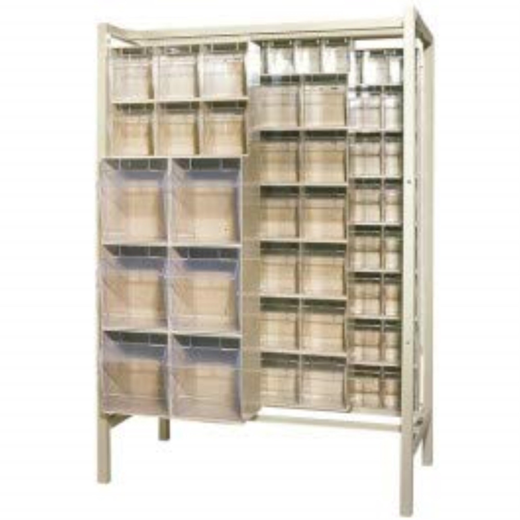 Free Standing Slider, 26D X 51-1/4W X 77H, 2000 Lbs Load Capacity, Made Of Though 14 Gauge Steel, Includes: (3) Qtb302, (8) Qtb3