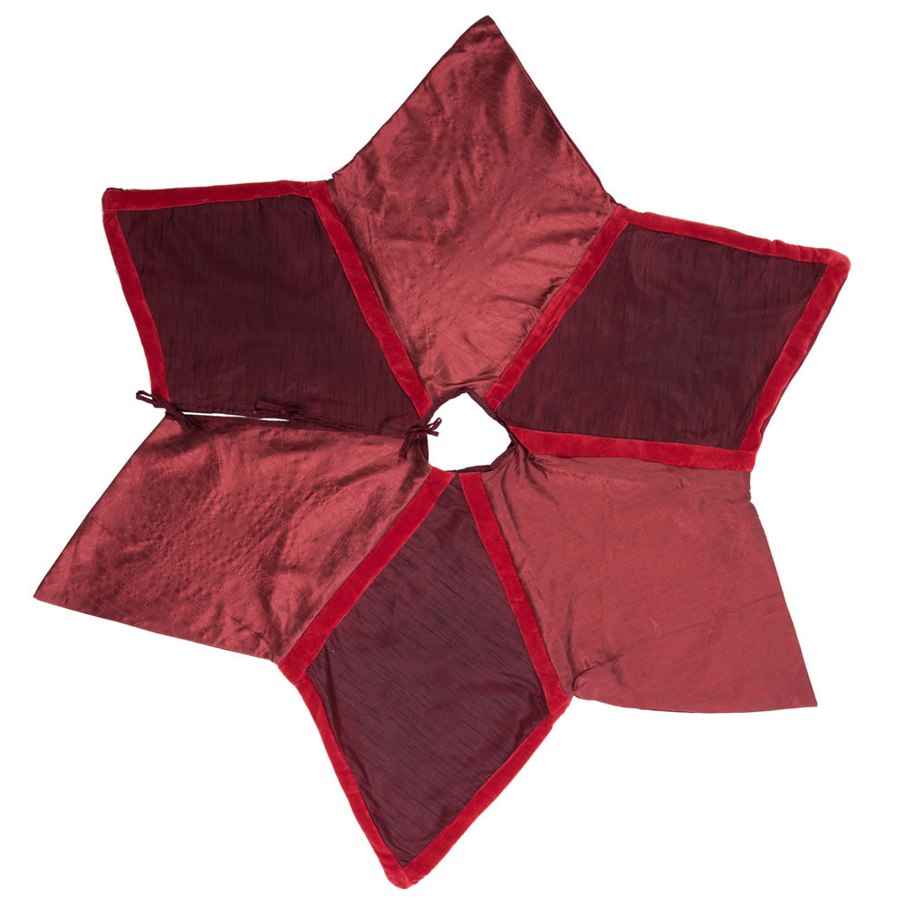 Vickerman 60” Burgundy Frost Tree Skirt - QTX17101
