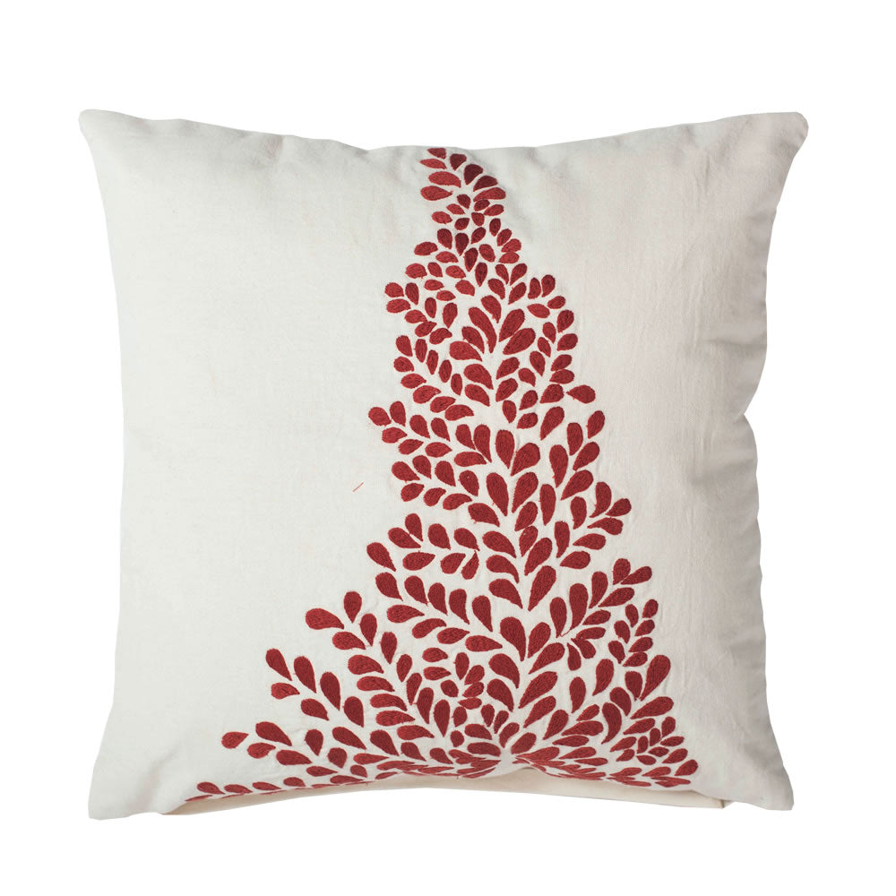 Vickerman 18” x 18” Satin Stitch Tree Pillow - QTX17211