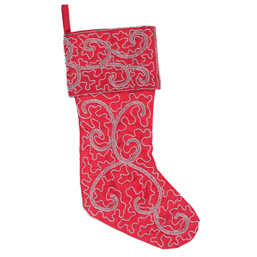 Vickerman 8” x 19” Filigree Scroll Stocking - QTX17312
