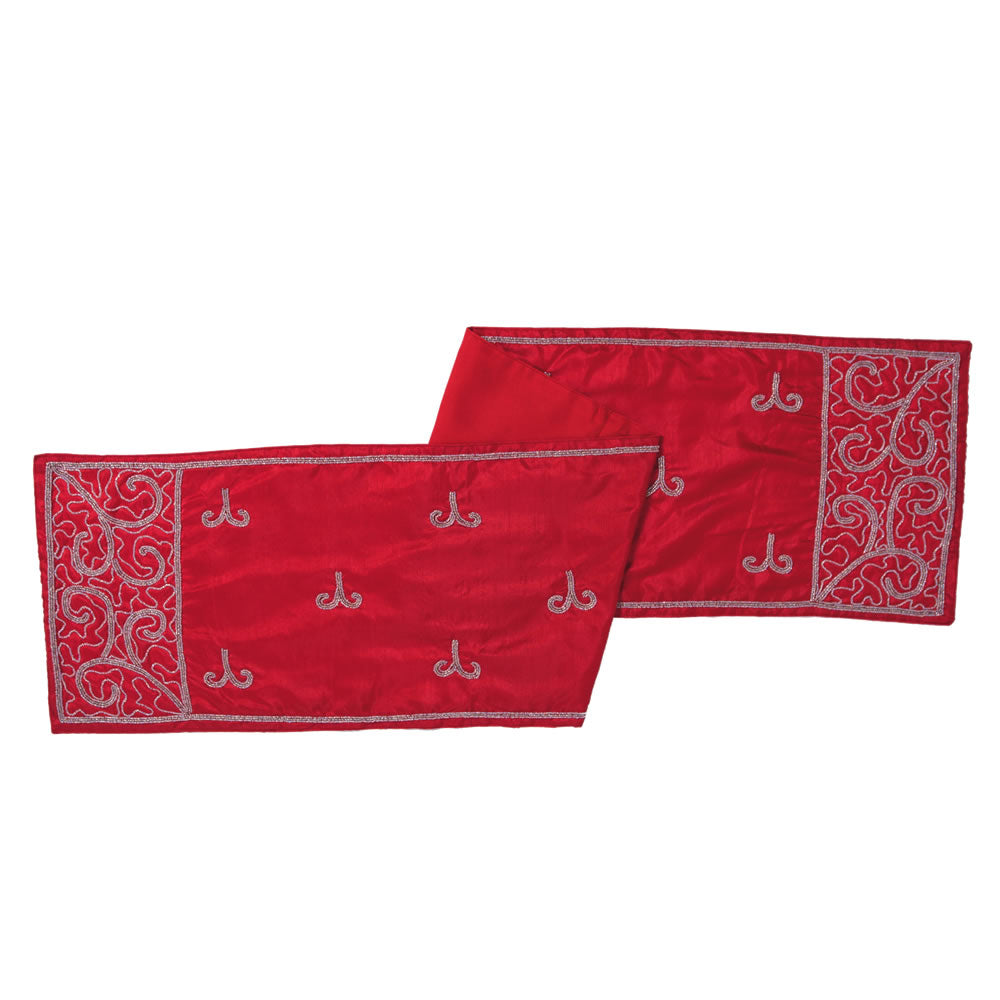 Vickerman 14 X 90 Filigree Scroll Table Runner - Qtx17314