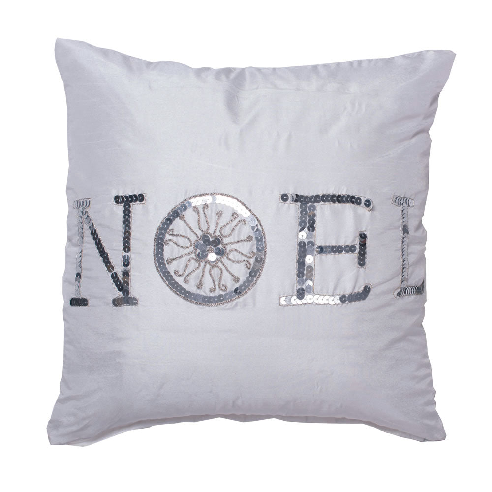 Vickerman 18” x 18” Sequin Noel Pillow - QTX17391