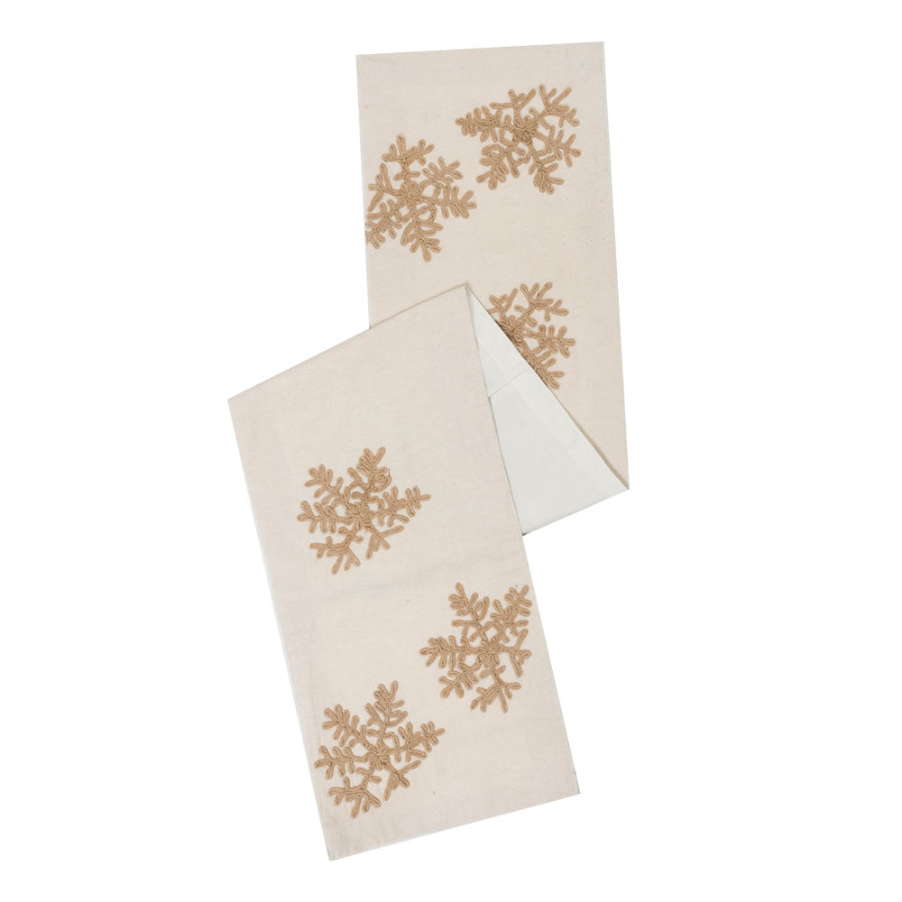 Vickerman 14” x 90” Falling Flakes Table Runner - QTX17404