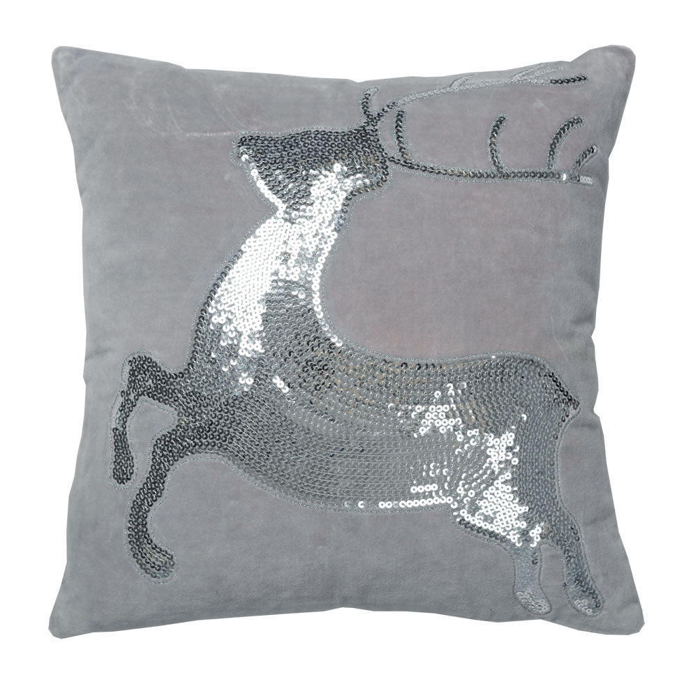 Vickerman 18” x 18” Sparkling Deer Pillow - QTX17491