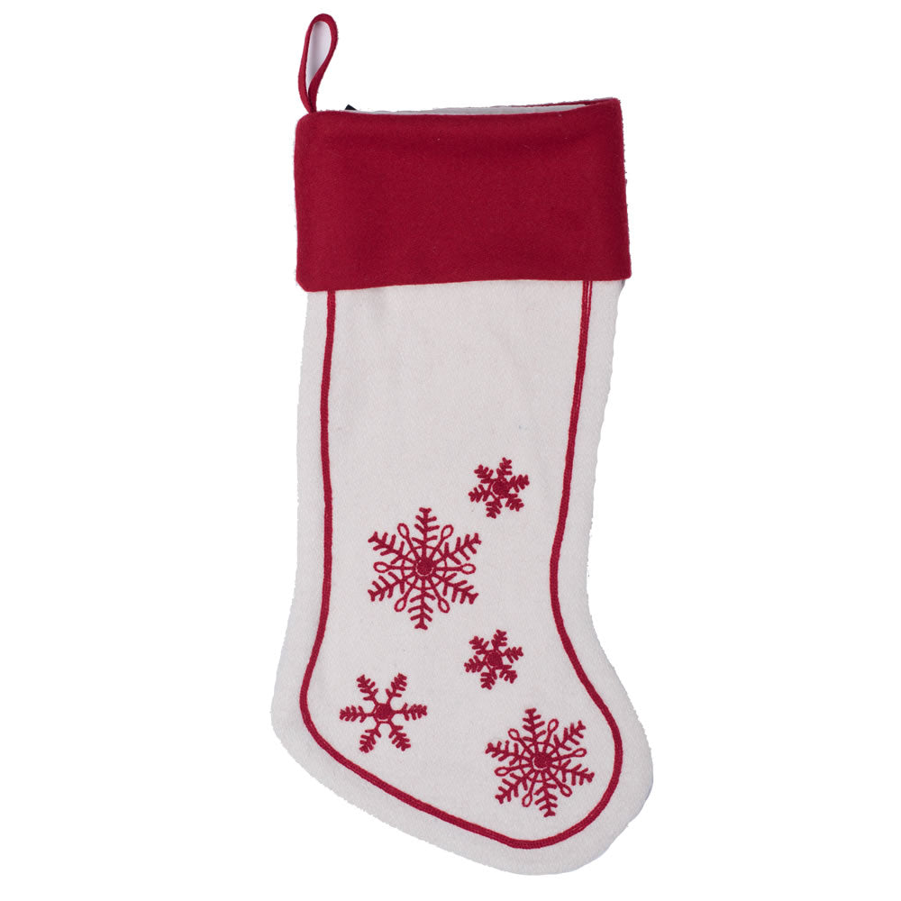 Vickerman 8” x 19” Let It Snow Collection Stocking - QTX17602