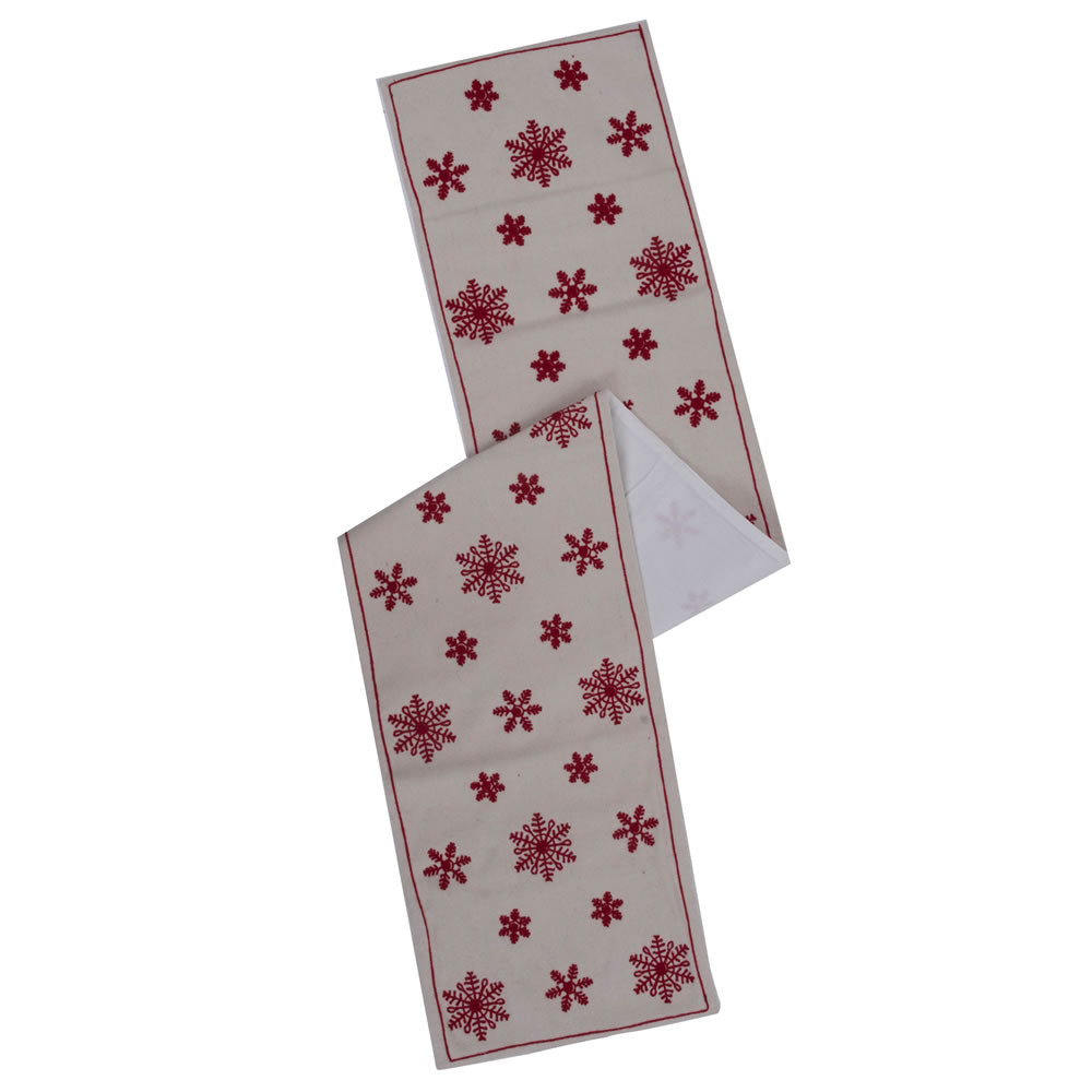 Vickerman 12” x 60” Let It Snow Table Runner - QTX17603