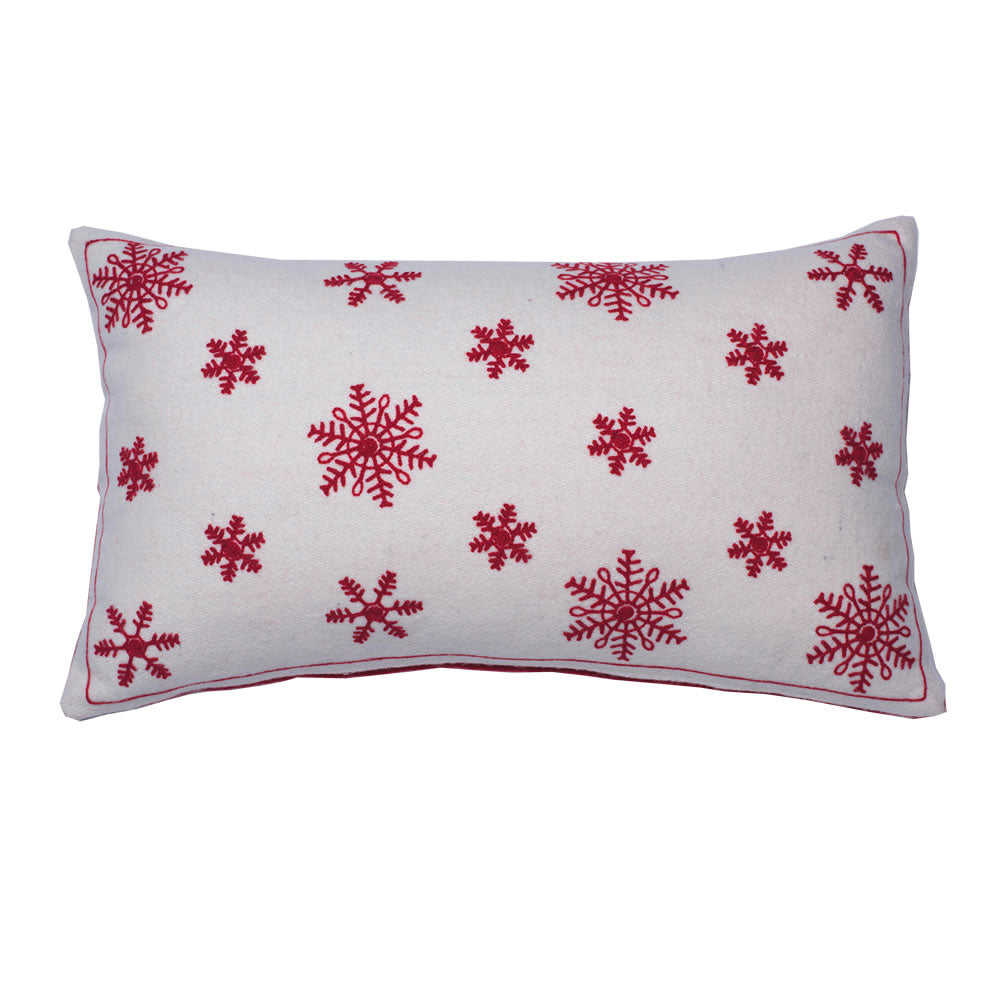 Vickerman 12” x 20” Let It Snow Collection Pillow - QTX17605