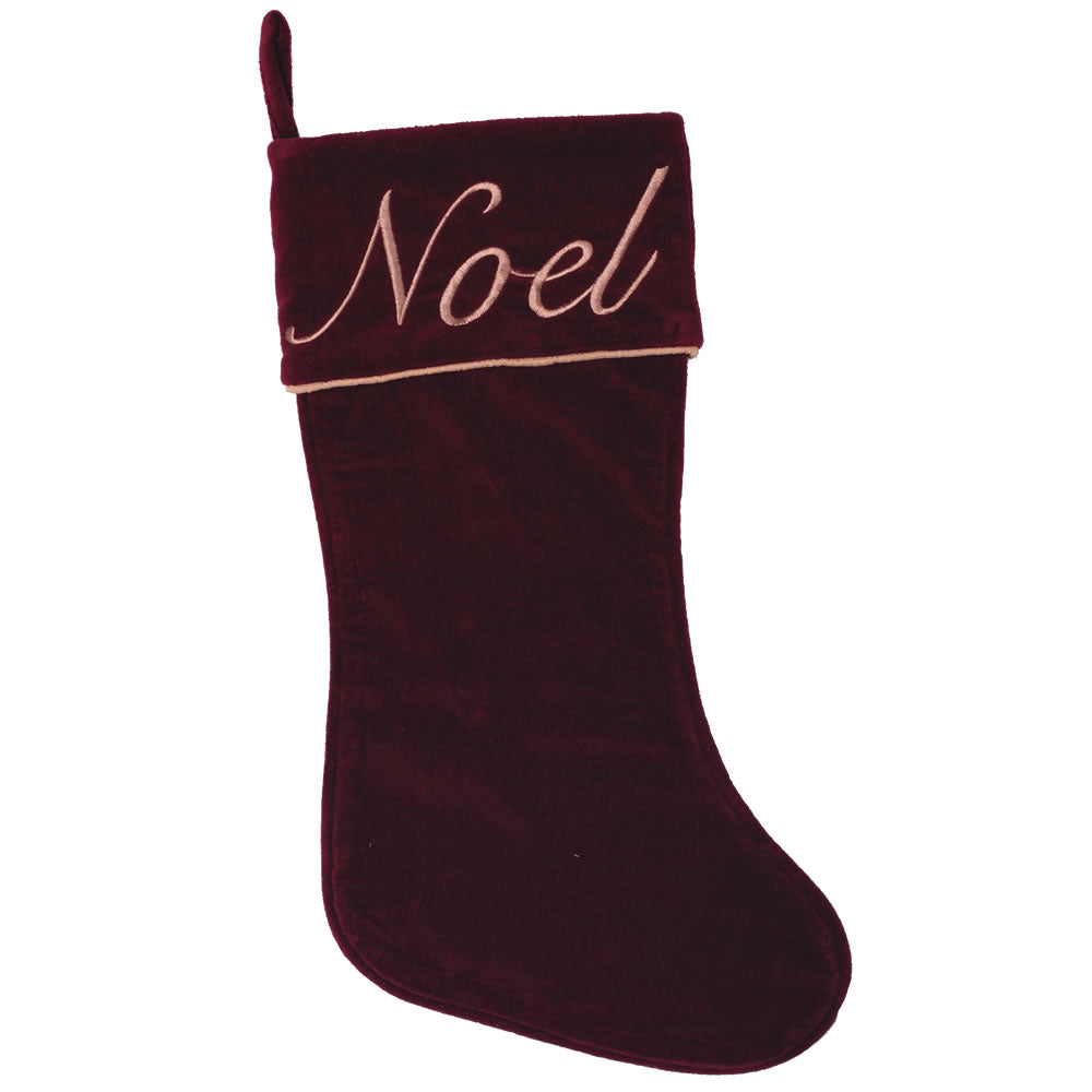 Vickerman 8” x 19” Noel Collection Stocking - QTX17622