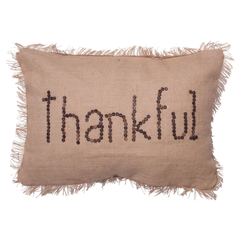Vickerman 14” x 20” Thankful Pillow - QTX17661
