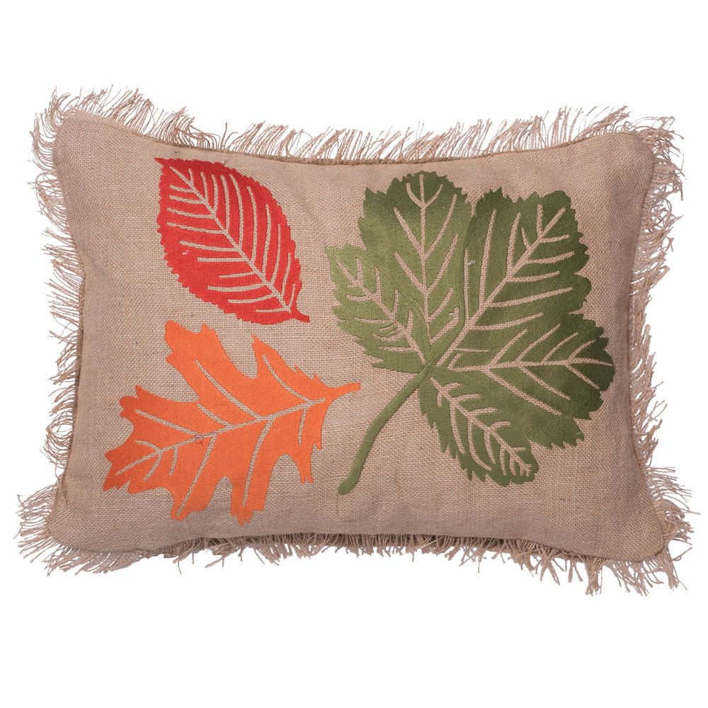 Vickerman 18” x 18” Harvest Leaves Pillow - QTX17691