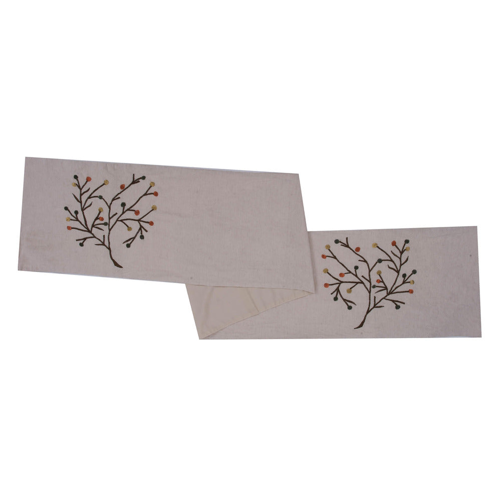 Vickerman 14” x 90” Harvest Branch Table Runner - QTX17703