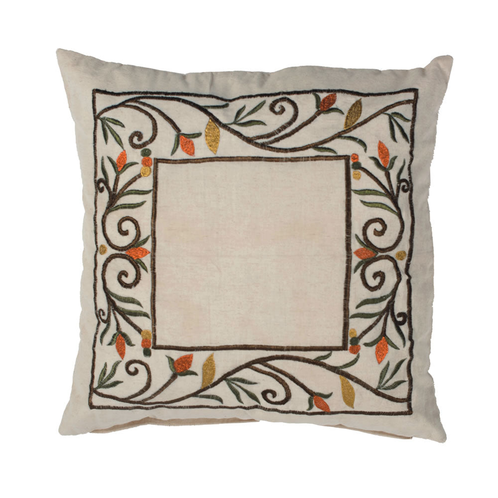 Vickerman 18” x 18” Harvest Border Pillow - QTX17711