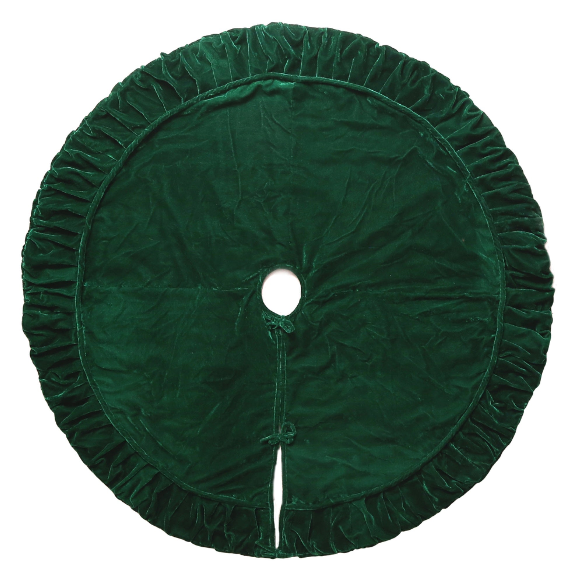60” Plush Emerald Green Velvet Treeskirt