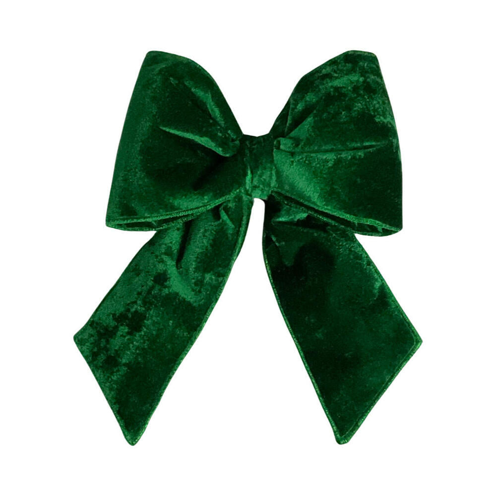 12” x 15” Plush Emerald Velvet Bow